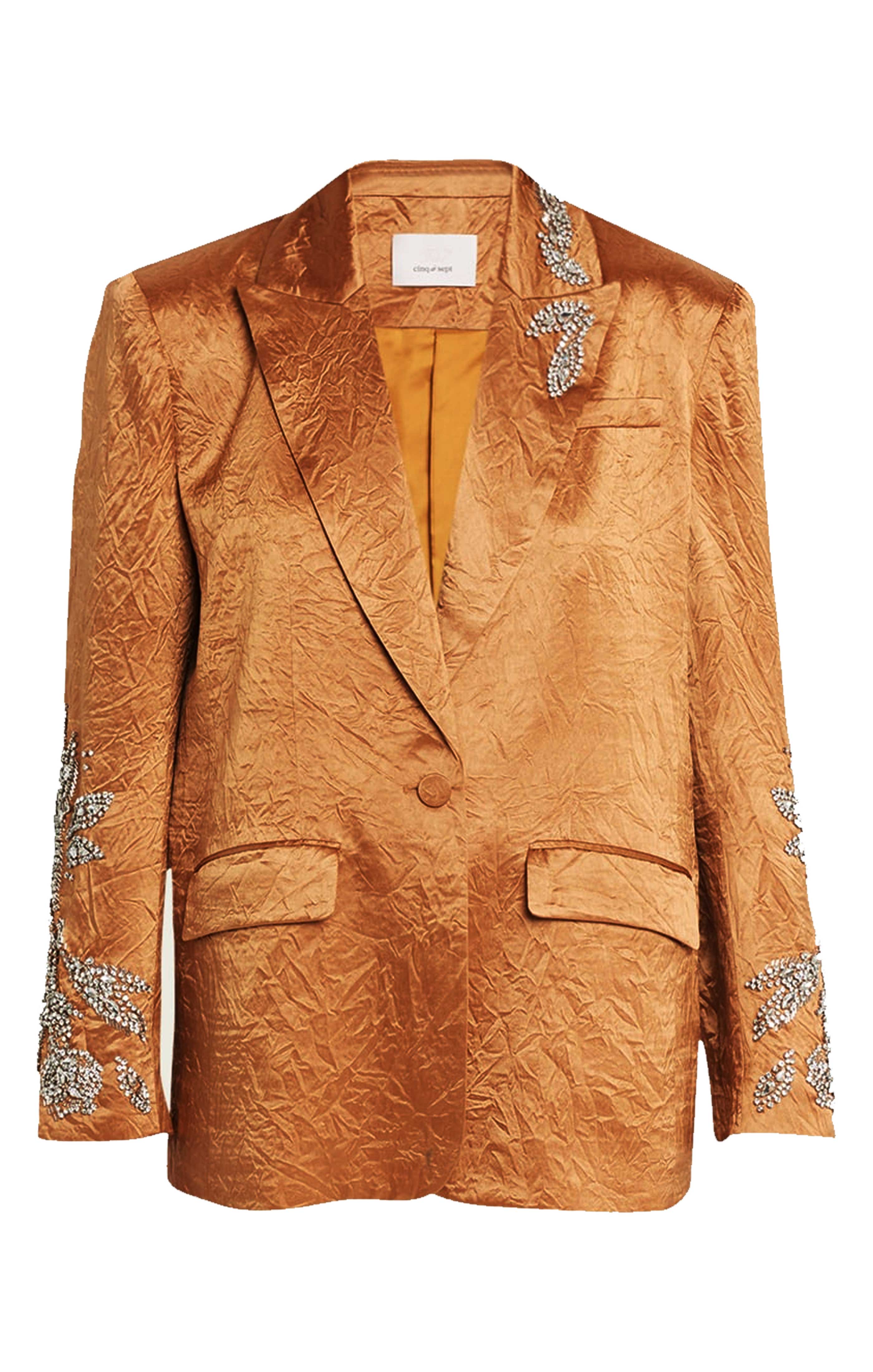 Crystal Floral Embellished Cheyenne Blazer – Cinq à Sept