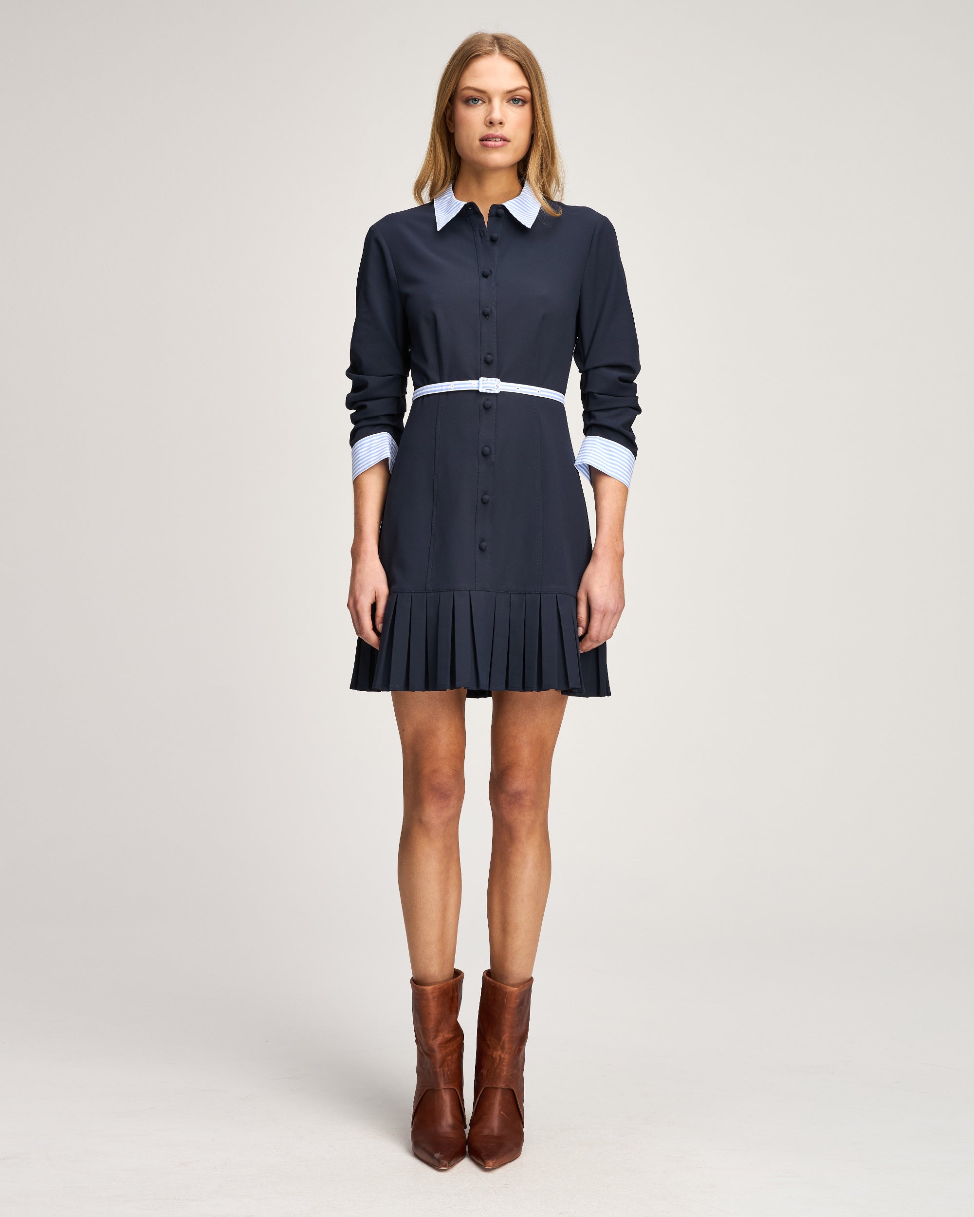 Stripe Shirting Lucilla Dress – Cinq à Sept