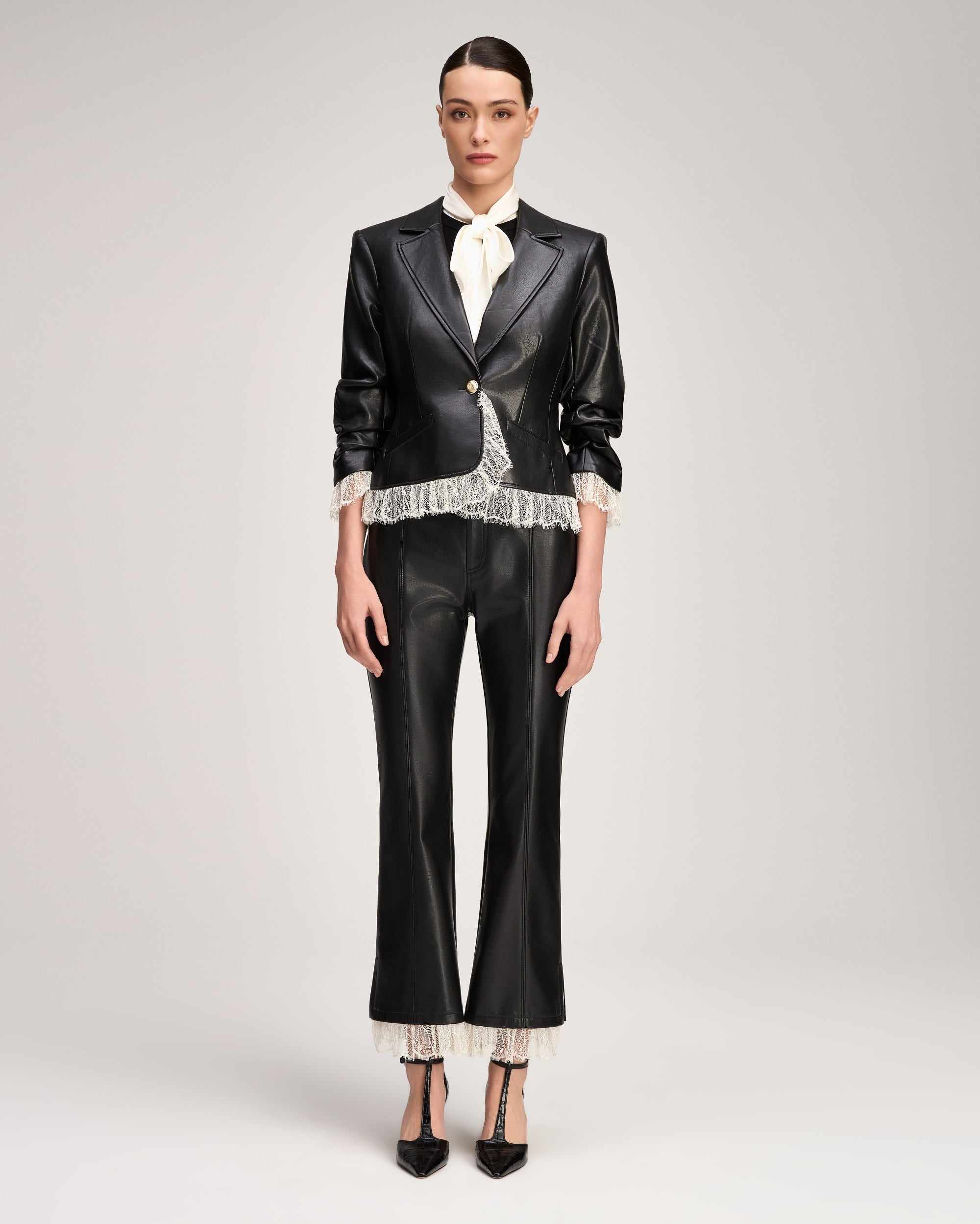 Vegan Leather Le Petit Roxie Blazer – Cinq à Sept