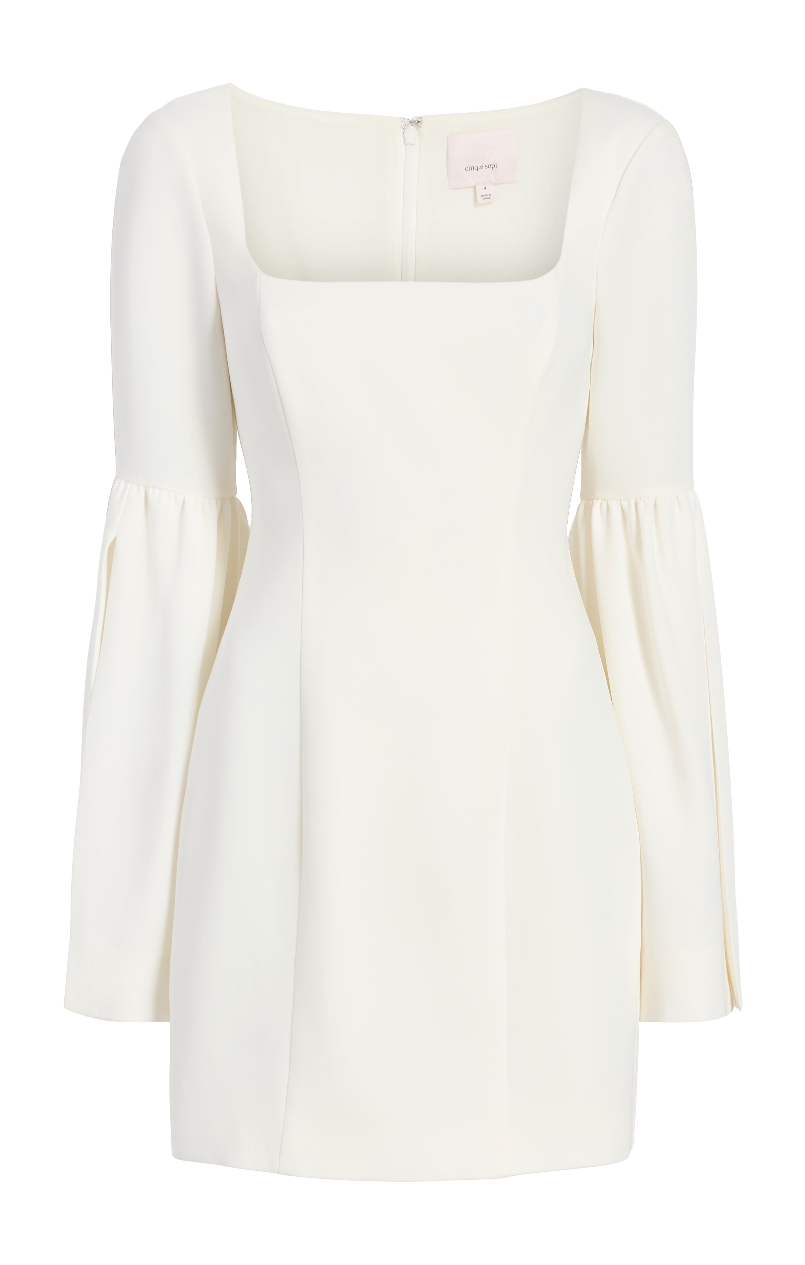 CINQ À SEPT Havana Puff-Sleeve Mini Dress Ivory White 2024