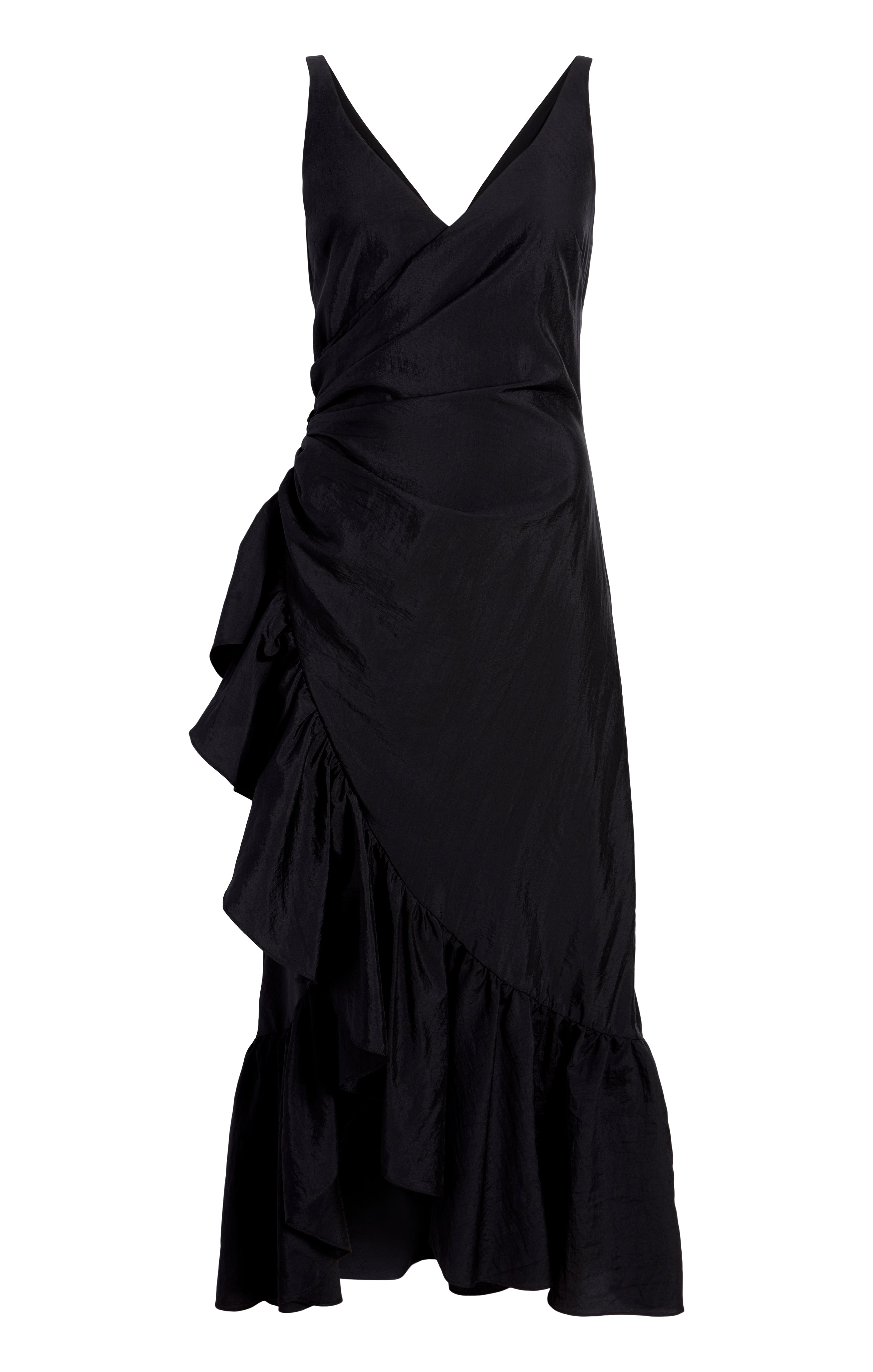 Cinq a Sept womens sz 4 newest Opalina Ruffle Black Dress 0360