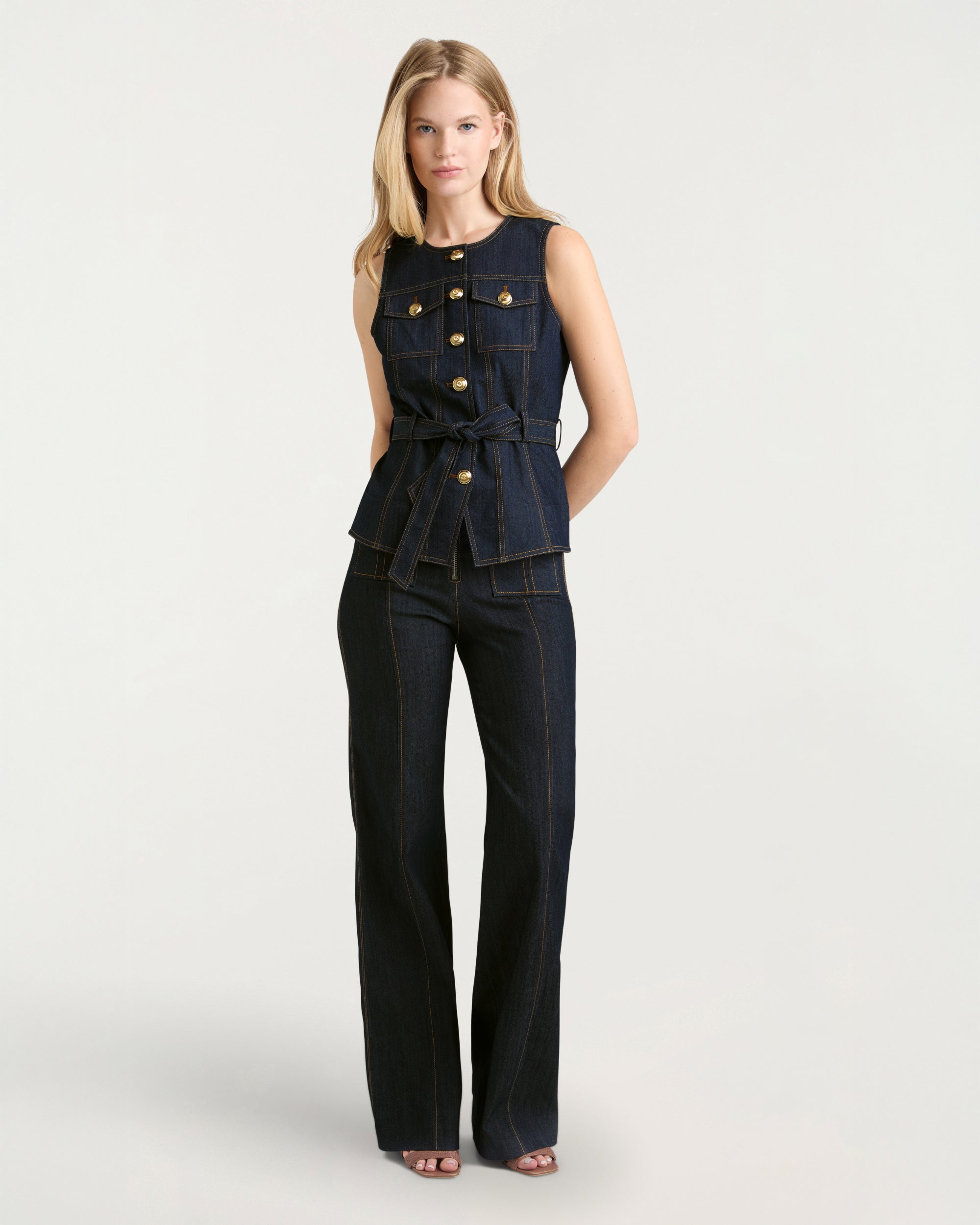 Indigo Reenee Jean Vest – Cinq à Sept