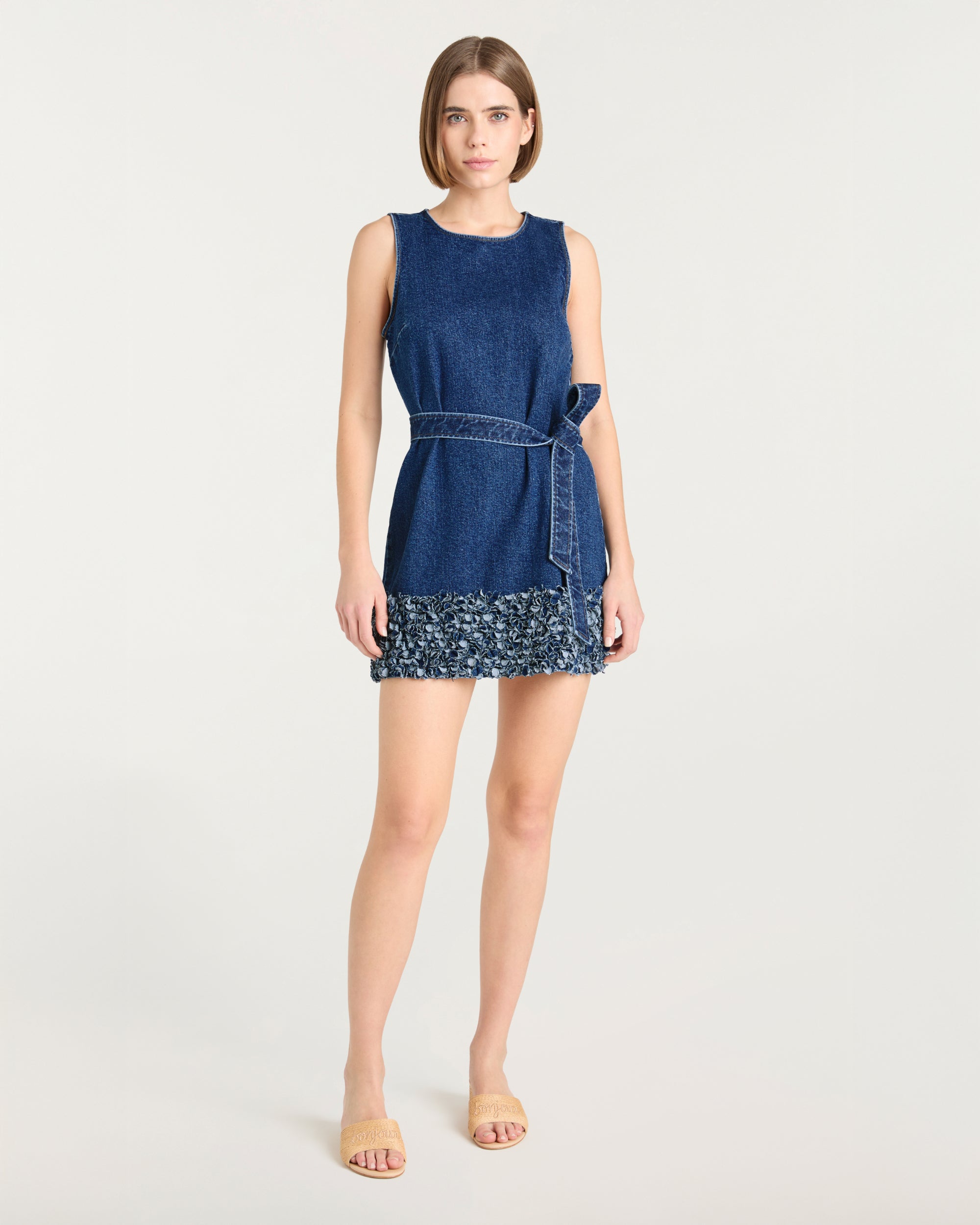 Cinq A Sept Women's Petal Mindie Denim Mini Dress - Blue - Size 16