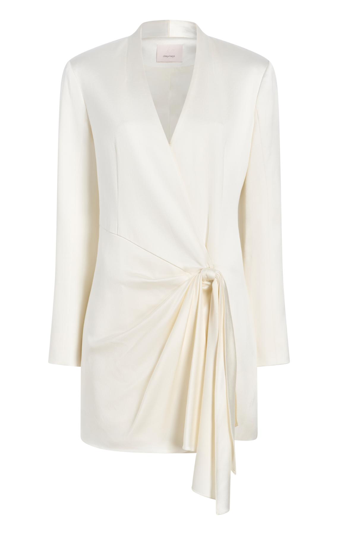 cinq a sept ivory dress Cinq à Sept Irma Twist Mini Dress - Ivory