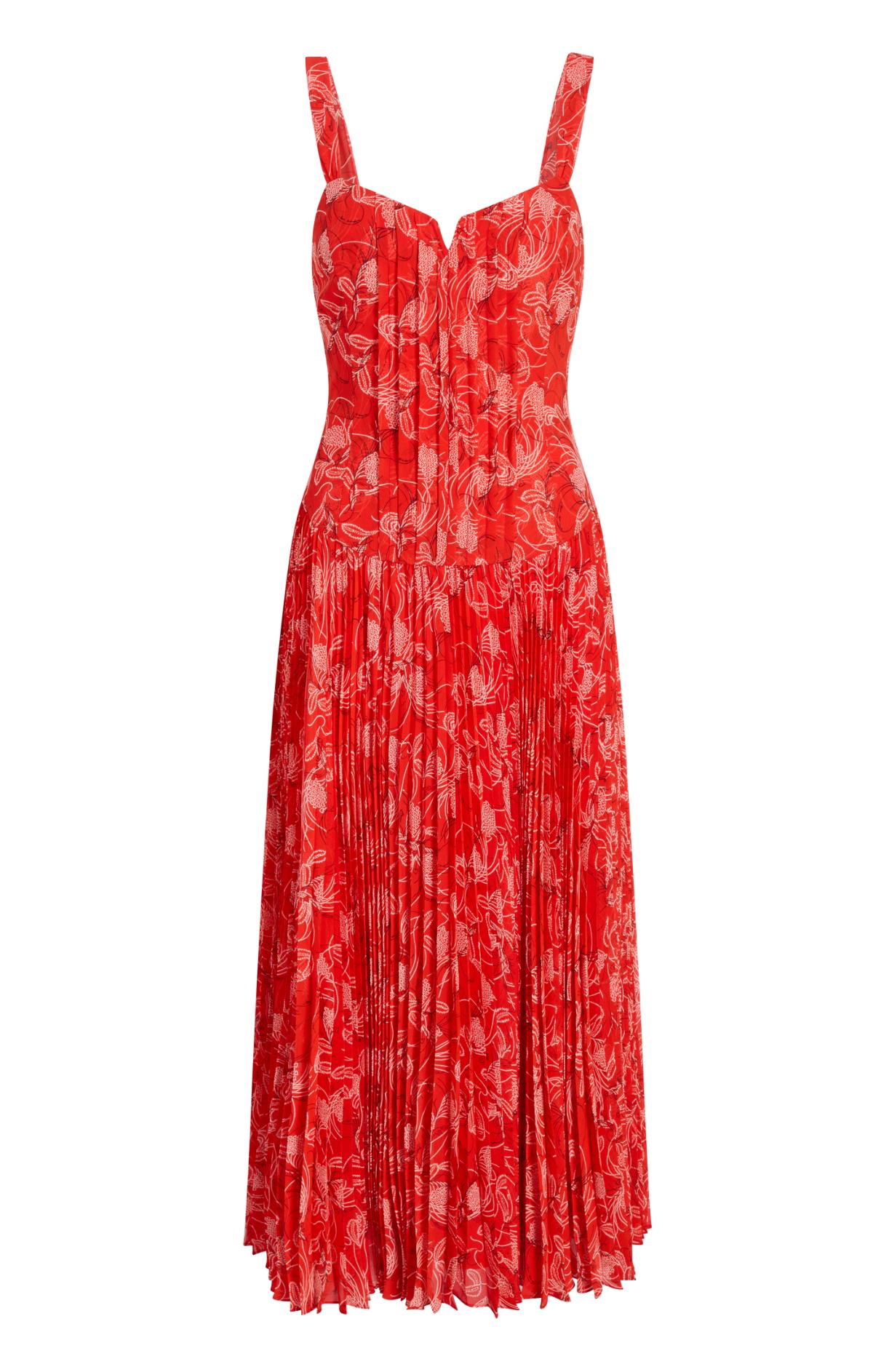 outnet midi dress Cinq à Sept Botanical Floral A Line Dress - Bisou Multi