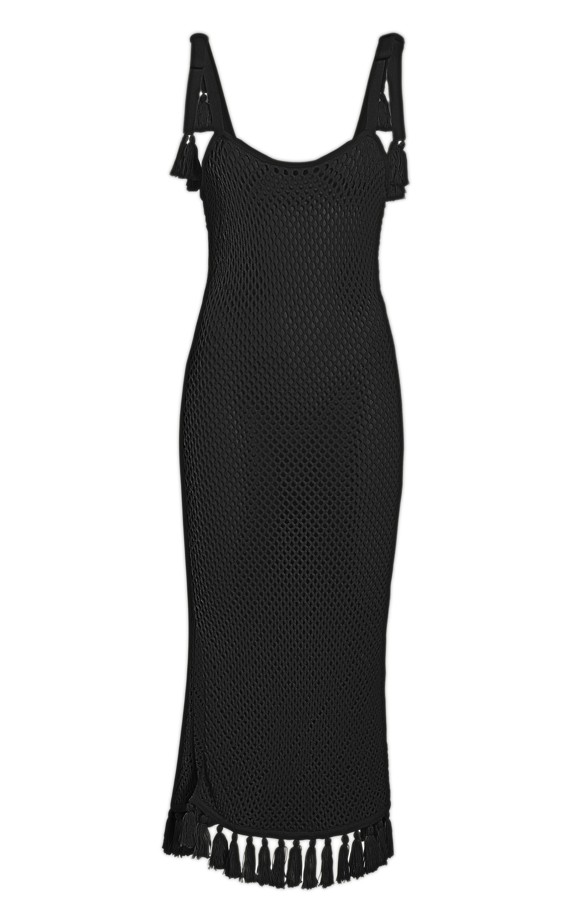 medusa accent knit dress Diotima - - Medusa Wool Fringe Knit Dress - Yellow - 4