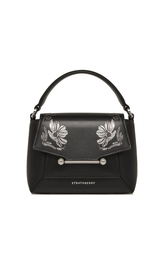 Strathberry Mosaic Nano Polished Leather Print