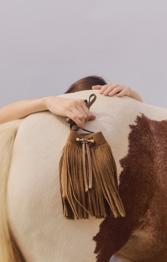 Strathberry Osette Midi Suede Pouch