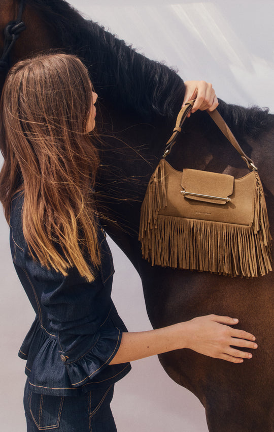 Strathberry Multrees Omni Zipped Suede