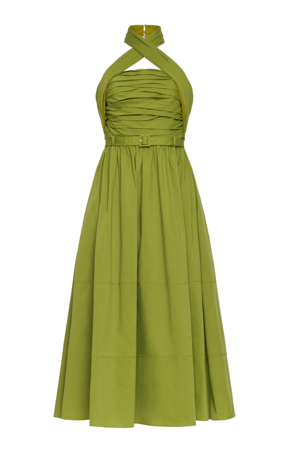 Cinq à Sept Marcie Halter Dress in Dark Lime at Nordstrom, Size 4