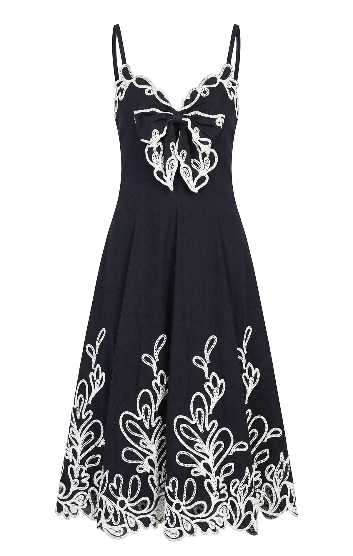 Cinq A Sept Women's Paisley Bloom Embroidered Dress - Blue - Size 12