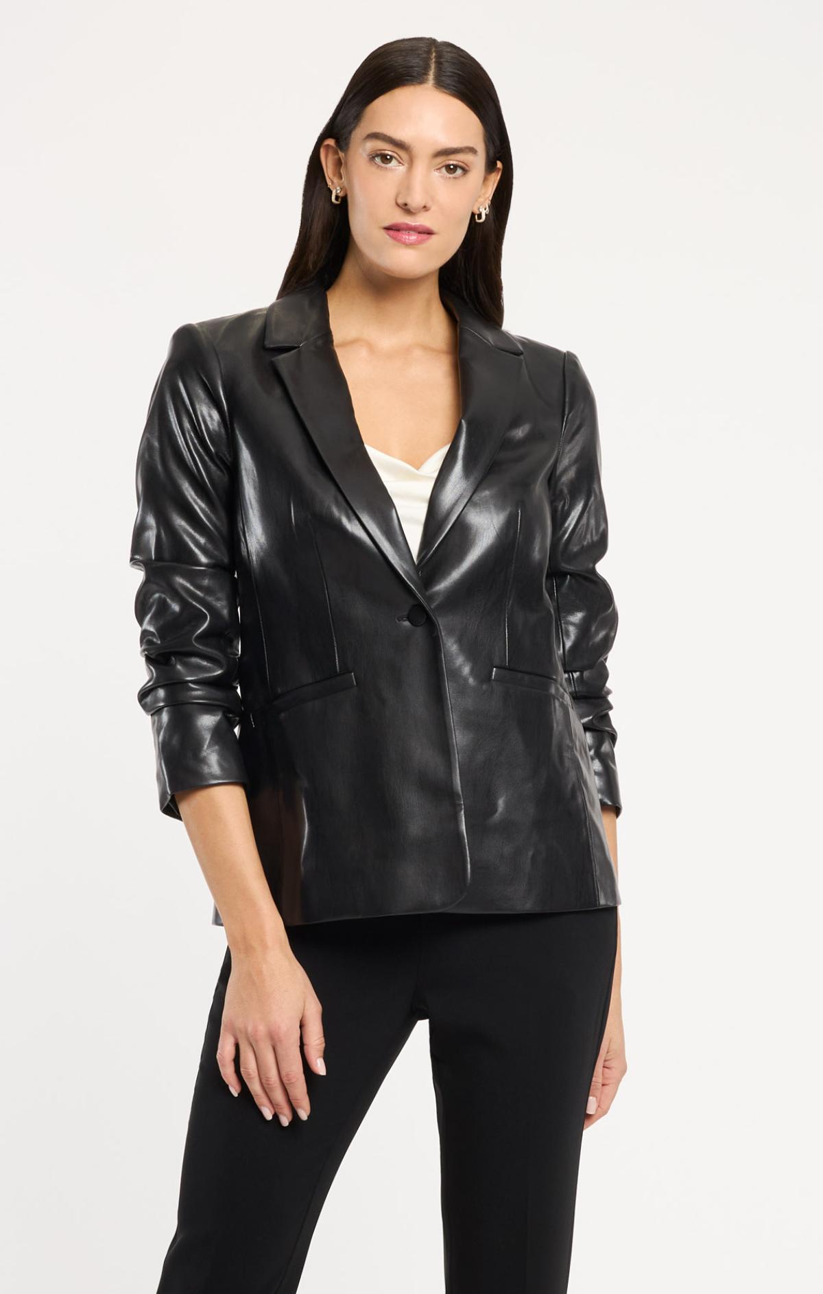 Vegan Leather Kylie Blazer – Cinq à Sept