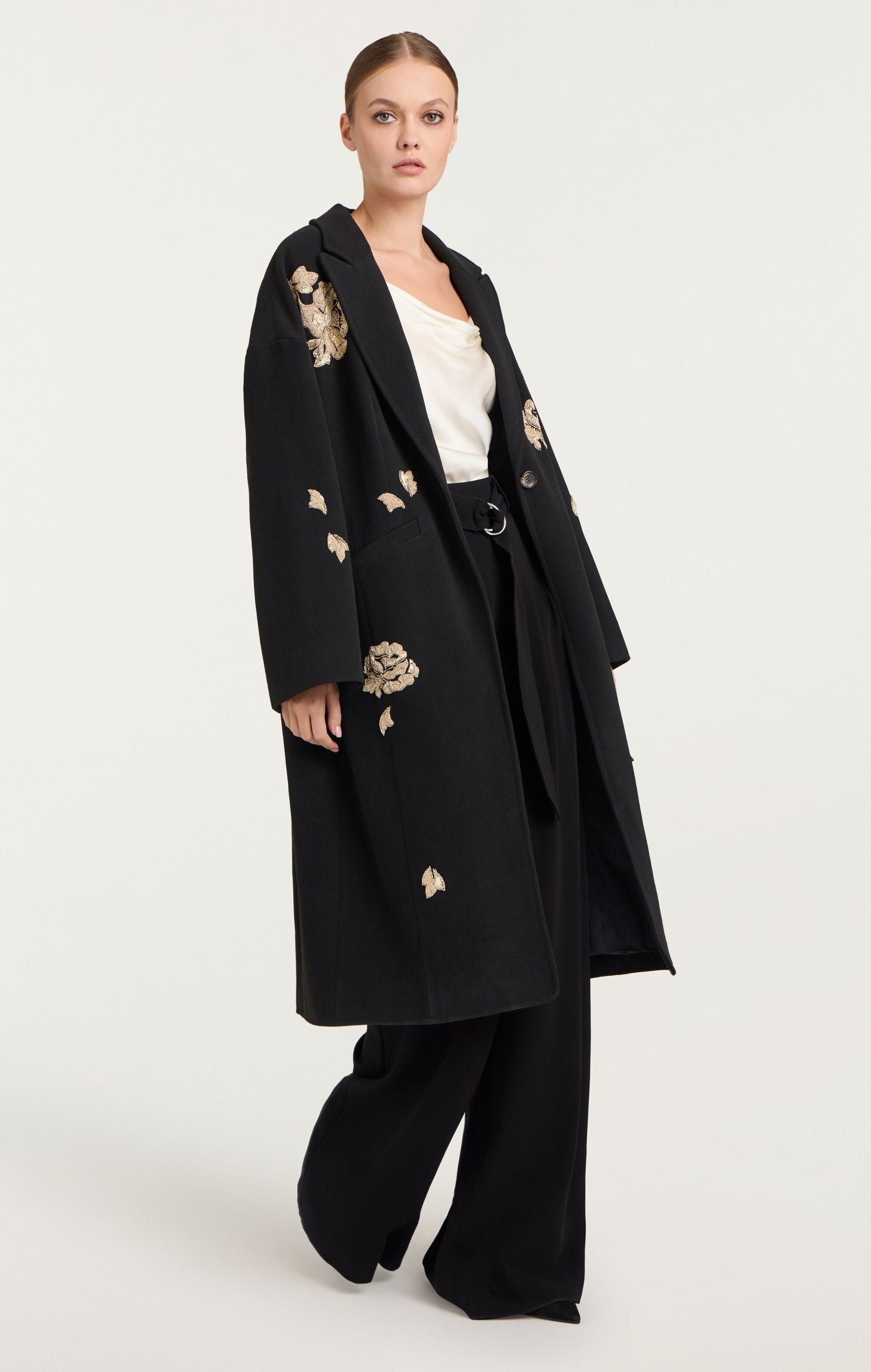 Rose Embellished Gravis Coat