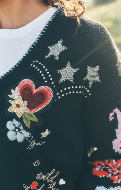 Western Collage Cardigan