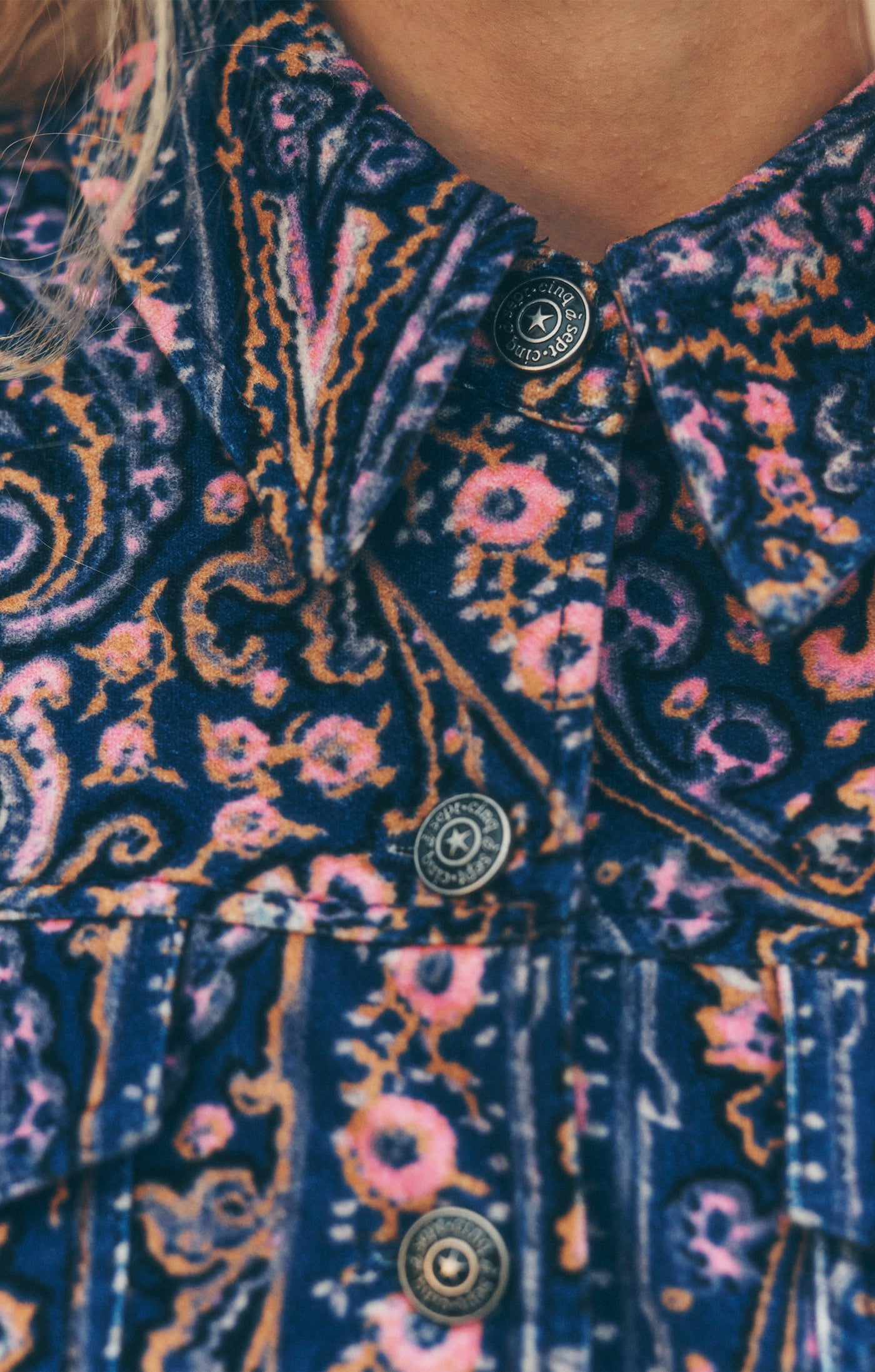 Paisley Velveteen Scrunched Canyon Jacket