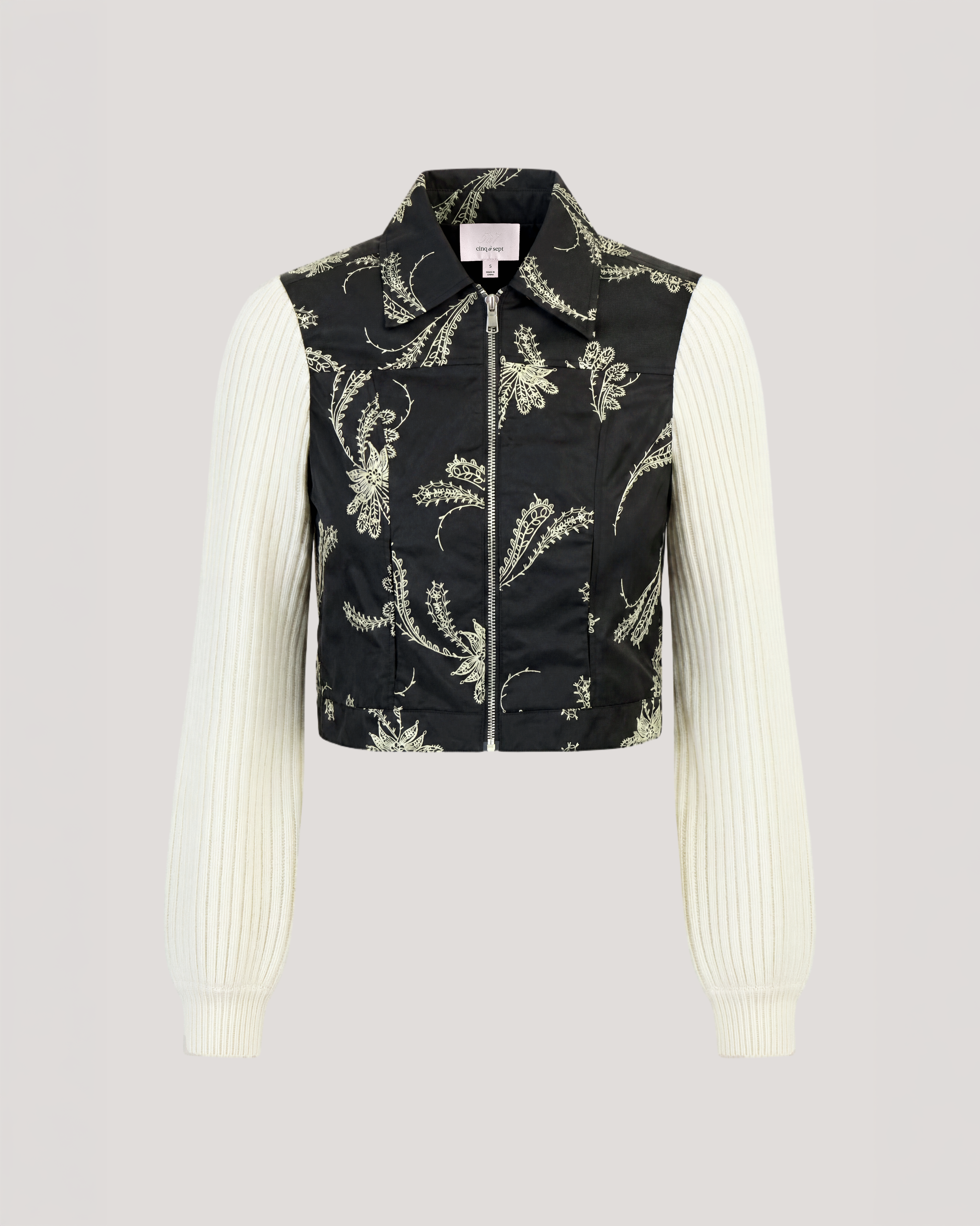Paisley Fan Zip Front Ciara Jacket