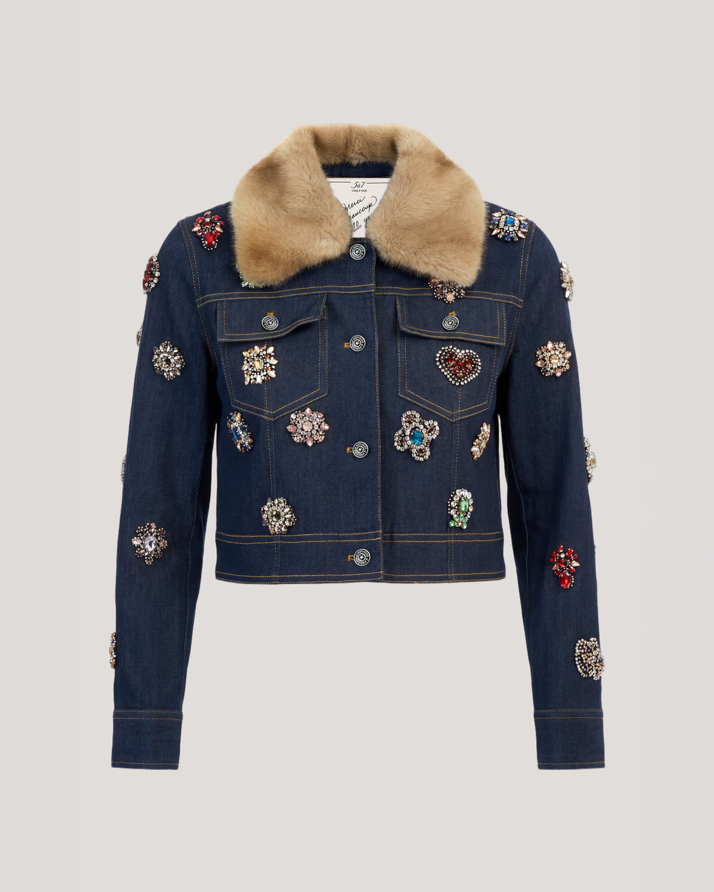 Baroque Patches Fur Collar Lexie Jacket