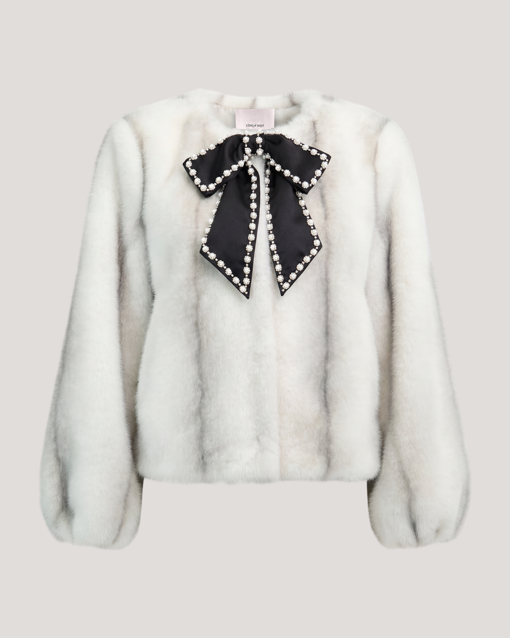 Satin Bow Faux Mink Benson Coat