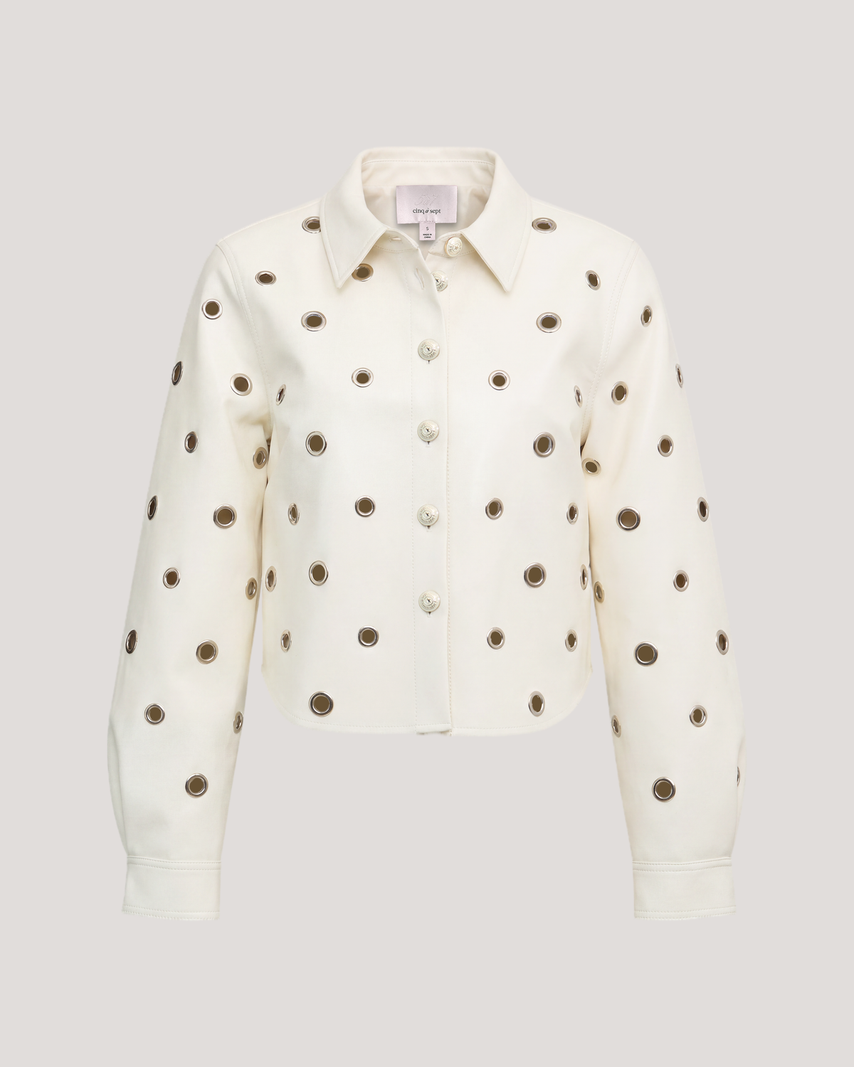 Vegan Leather Grommet Ramone Jacket