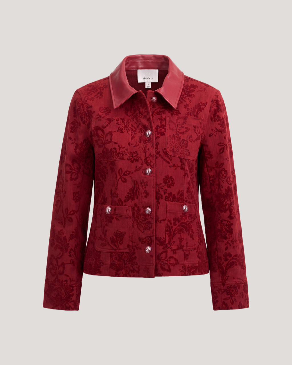 Paisley Flocked Dalton Jean Jacket