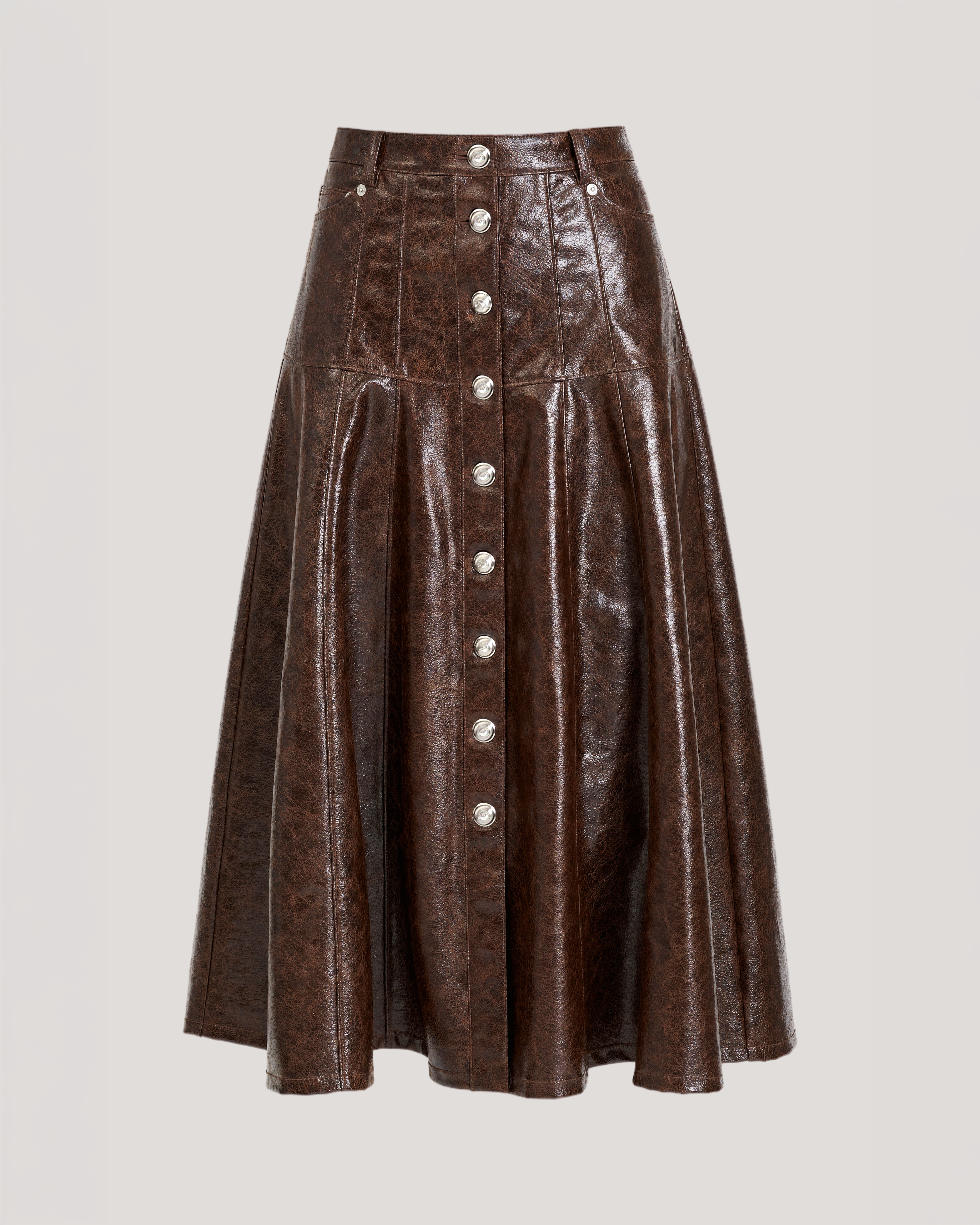 Tumbled Vegan Leather Veena Skirt