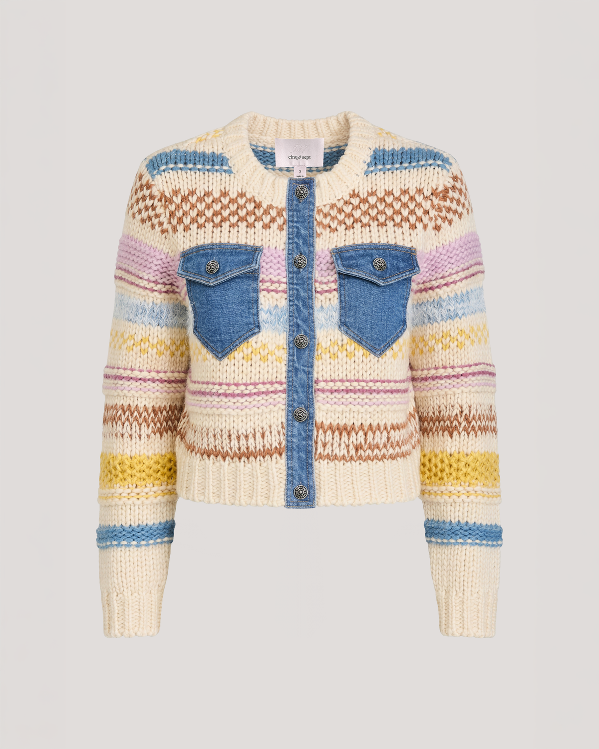 Suki Denim Combo Cardigan