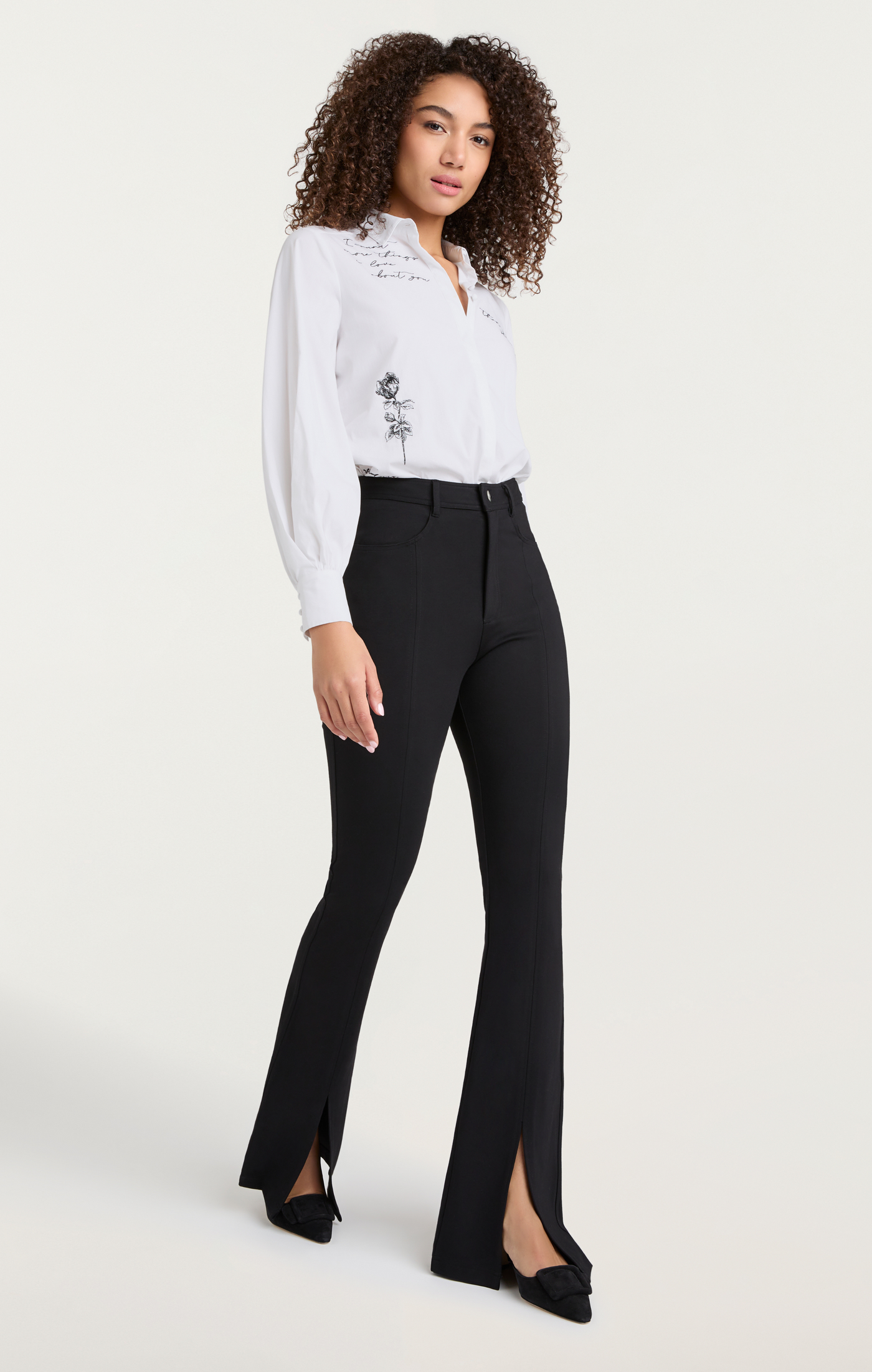 Mon Amour Embroidered Poplin Kandice Top