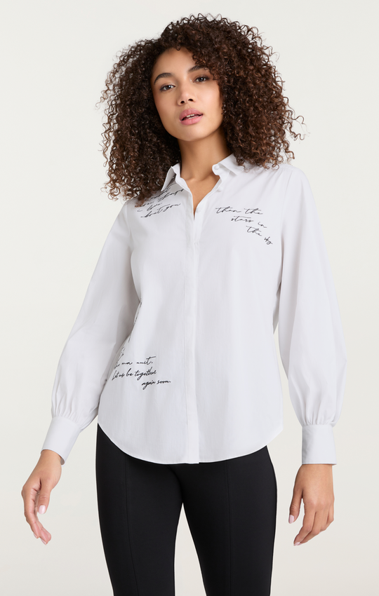 Mon Amour Embroidered Poplin Kandice Top