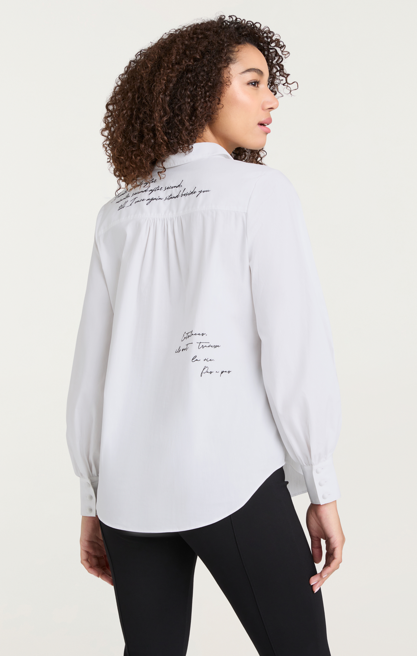 Mon Amour Embroidered Poplin Kandice Top