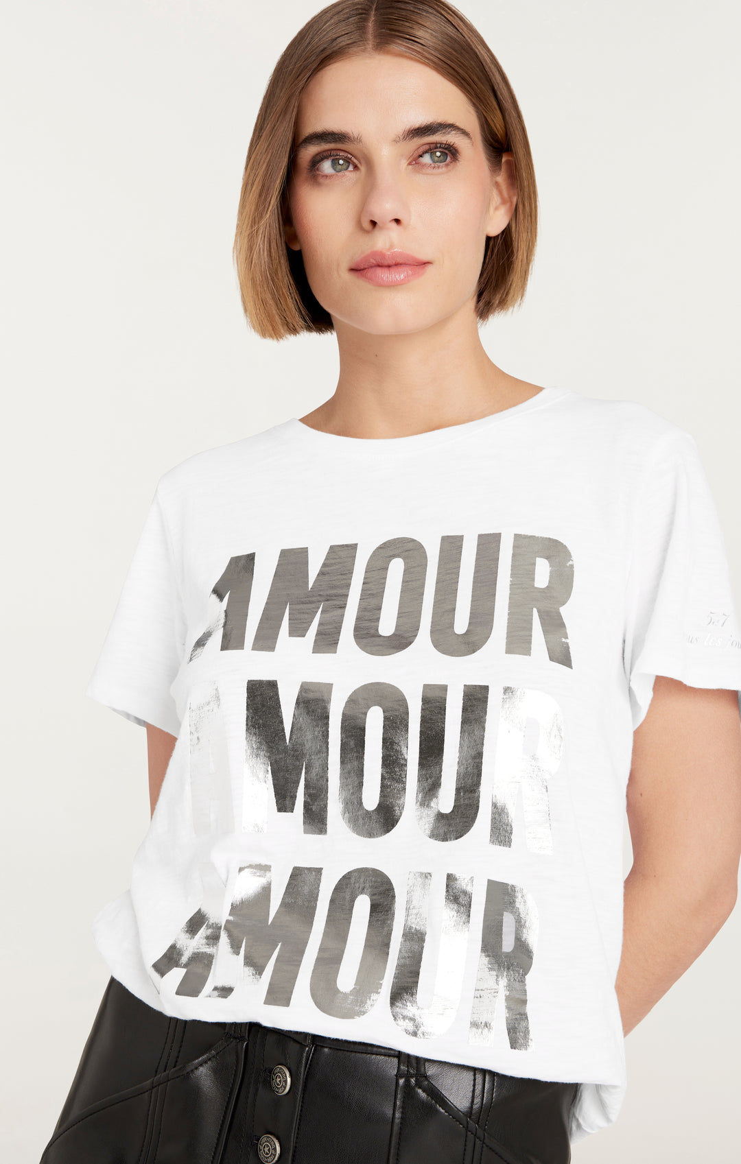 Amour Amour Amour Foiled Tee Cinq a Sept