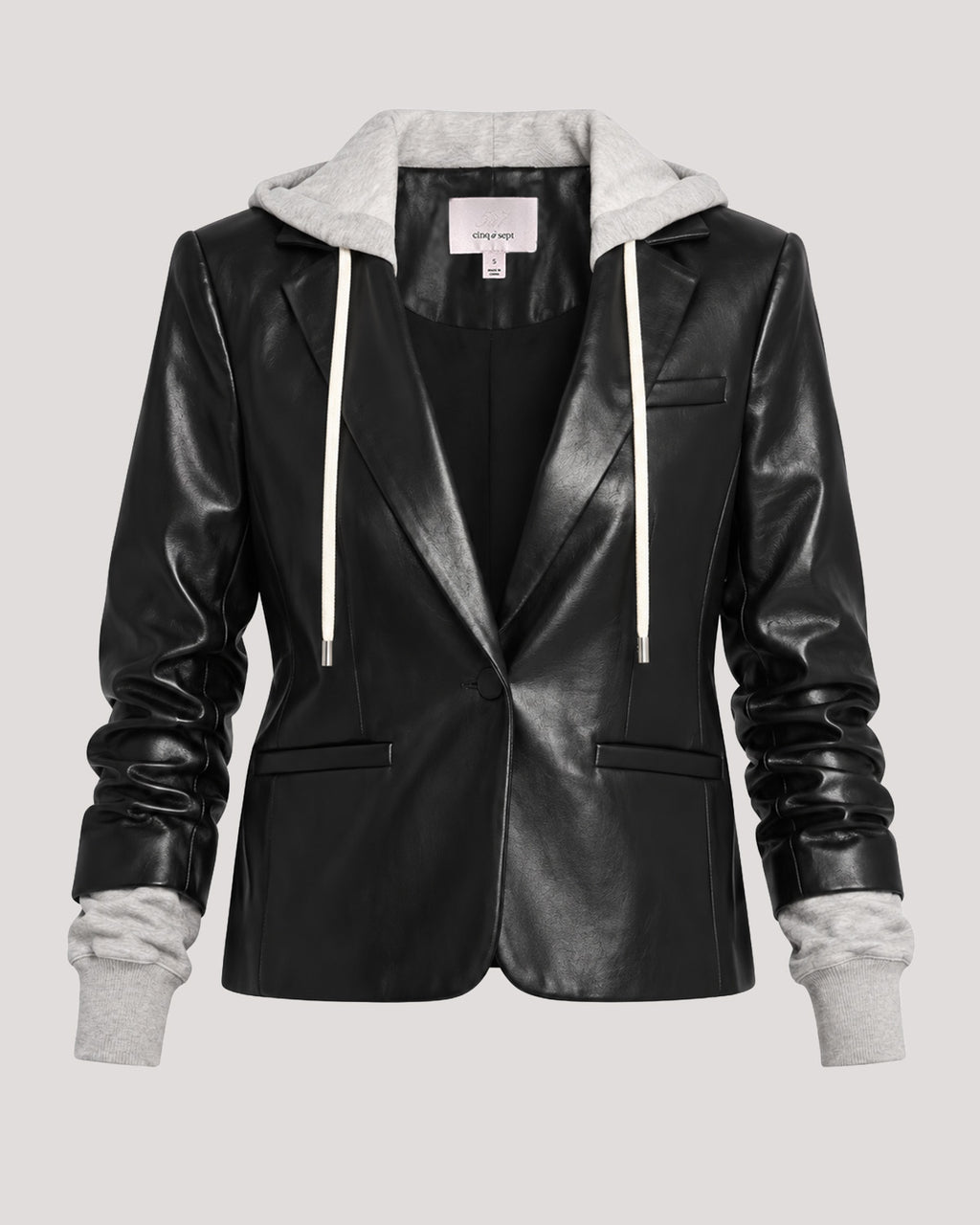 Vegan Leather Zip Up Le Petit Khloe Blazer