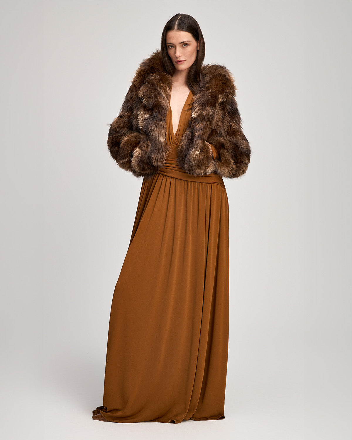 Brown Patchwork Sybella Coat