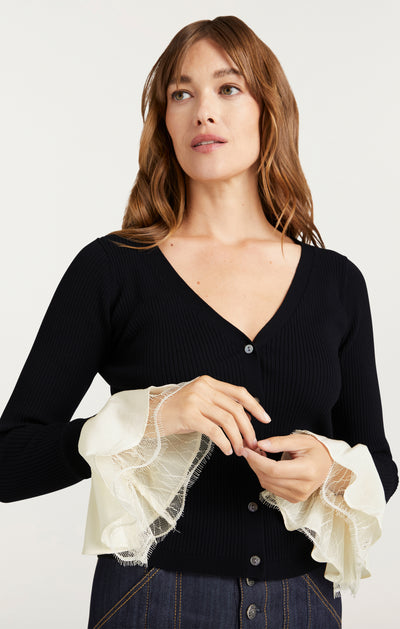 Bernadette Prestyled Ribbed Cardigan