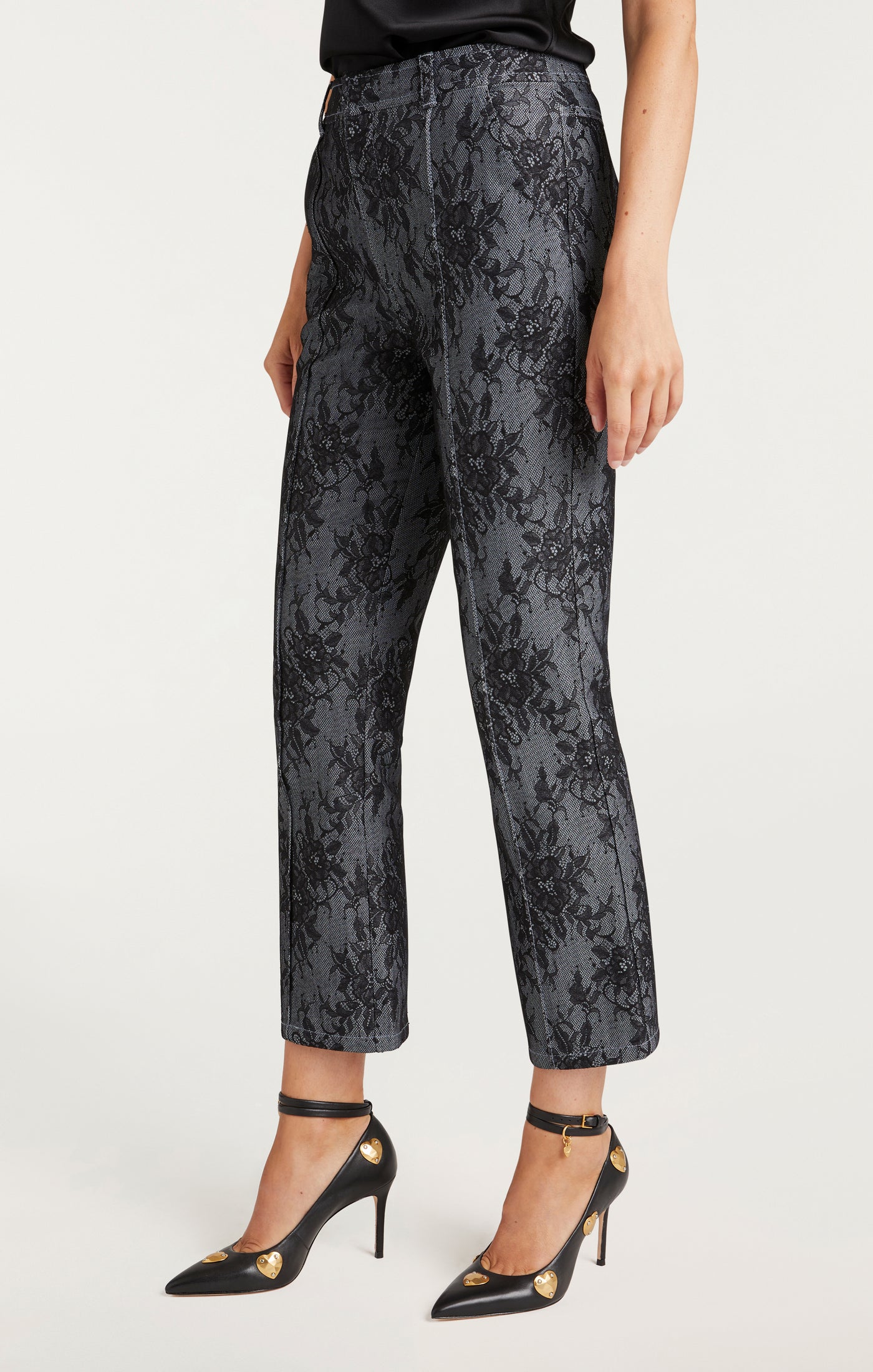 Bonded Lace Cropped Evelyn Pant