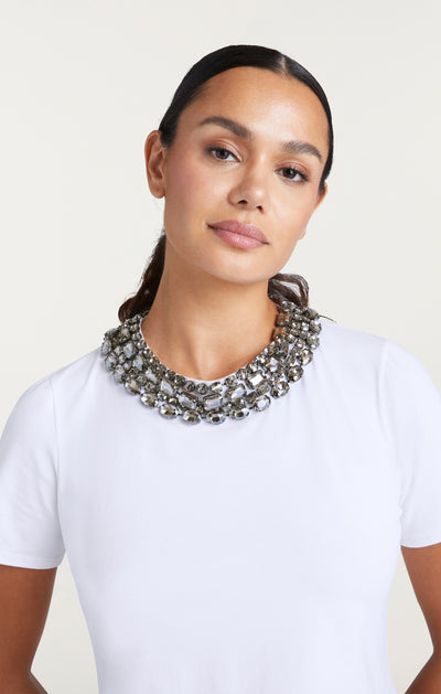 Chunky Necklace Shrunken Tee