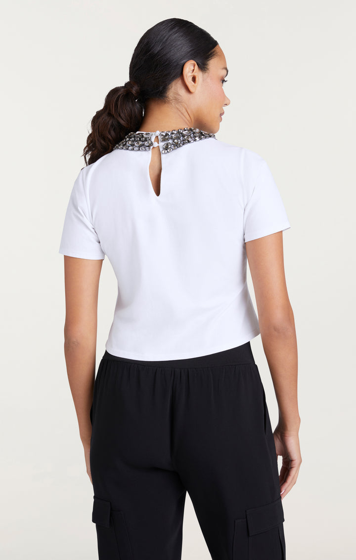 Chunky Necklace Shrunken Tee – Cinq à Sept