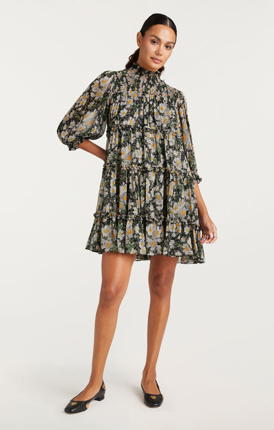 Cosmo Flowers Olive Dress