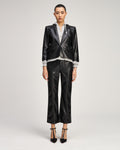 Vegan Leather Zip Up Le Petit Khloe Blazer