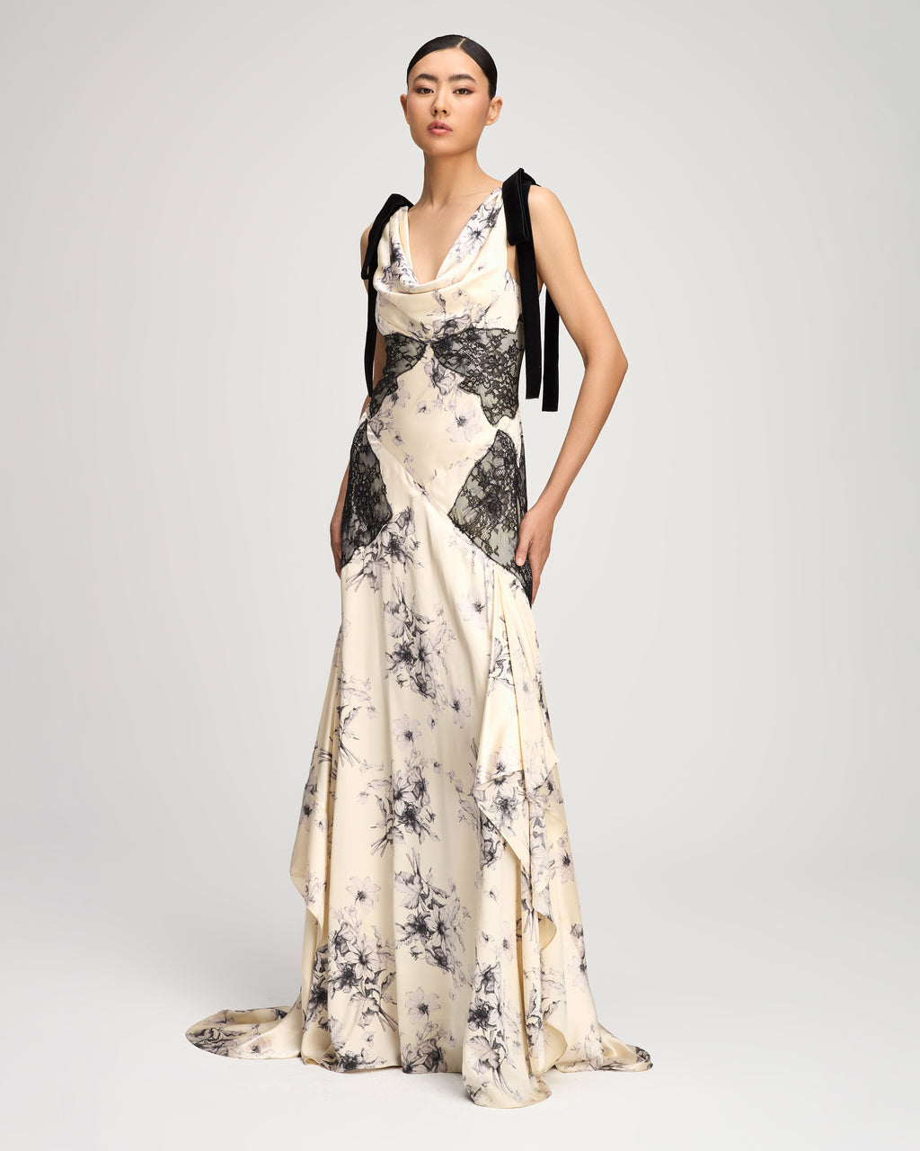 Handsketched Floral Antonella Gown