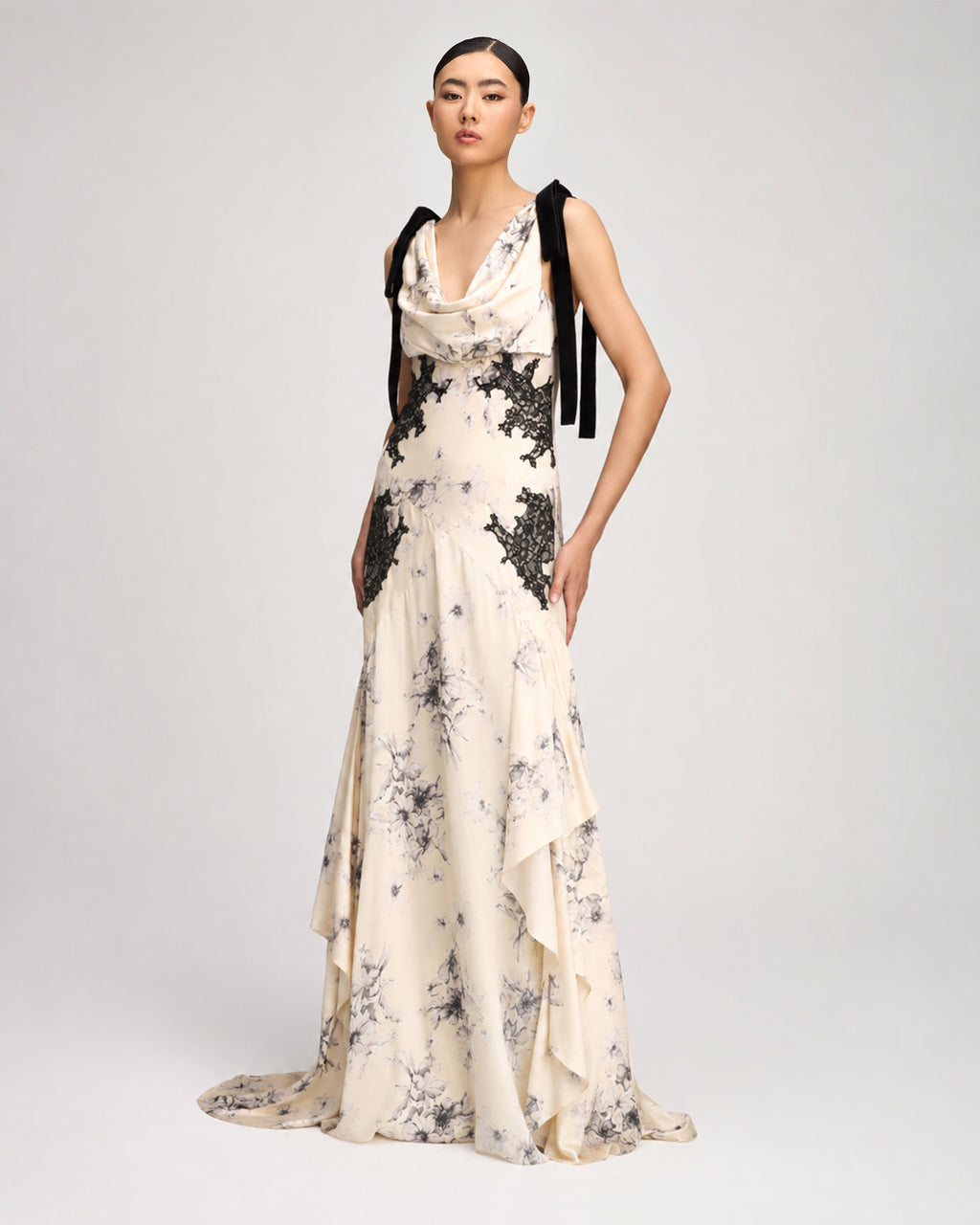 Handsketched Floral Antonella Gown