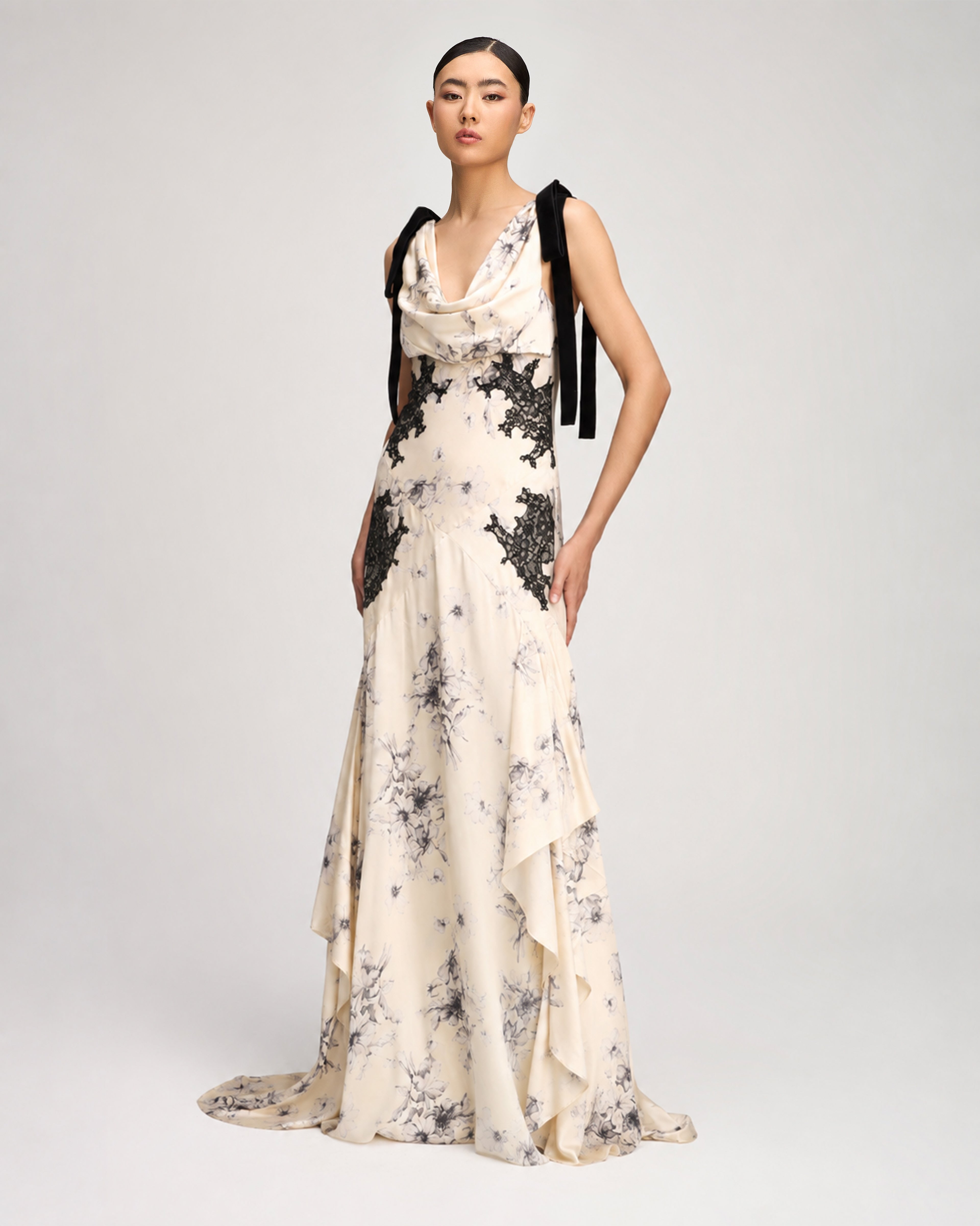 Handsketched Floral Antonella Gown