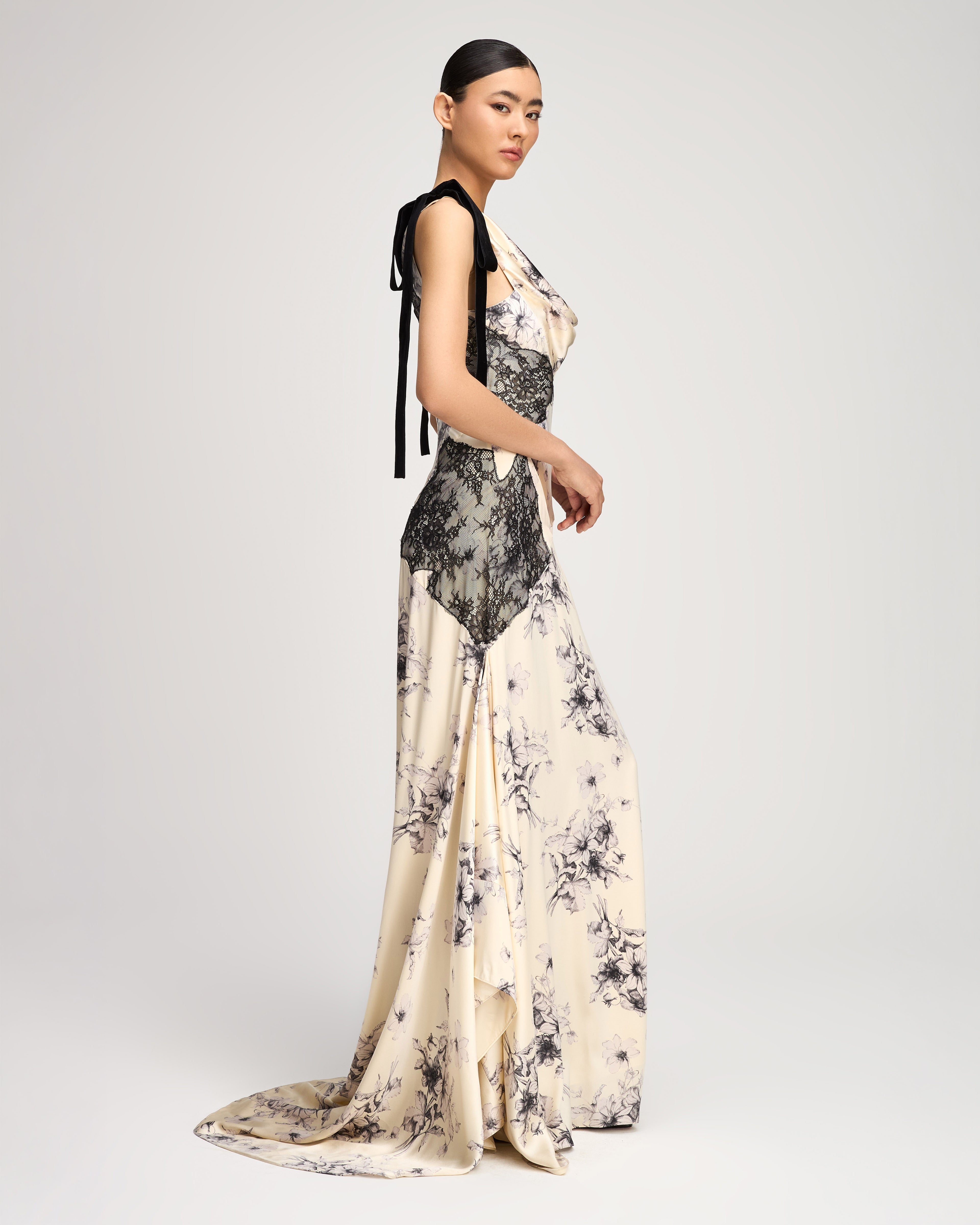 Handsketched Floral Antonella Gown