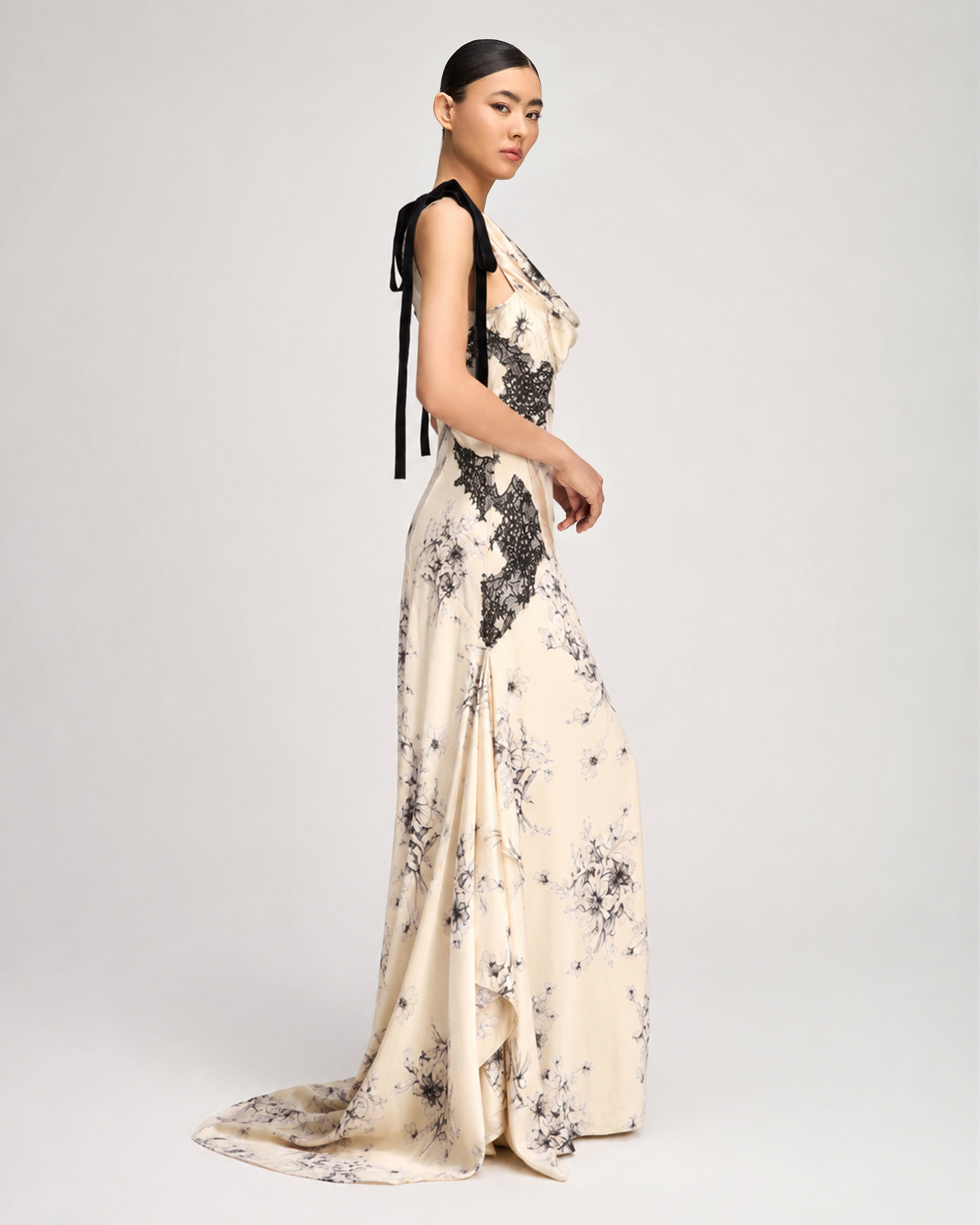 Handsketched Floral Antonella Gown