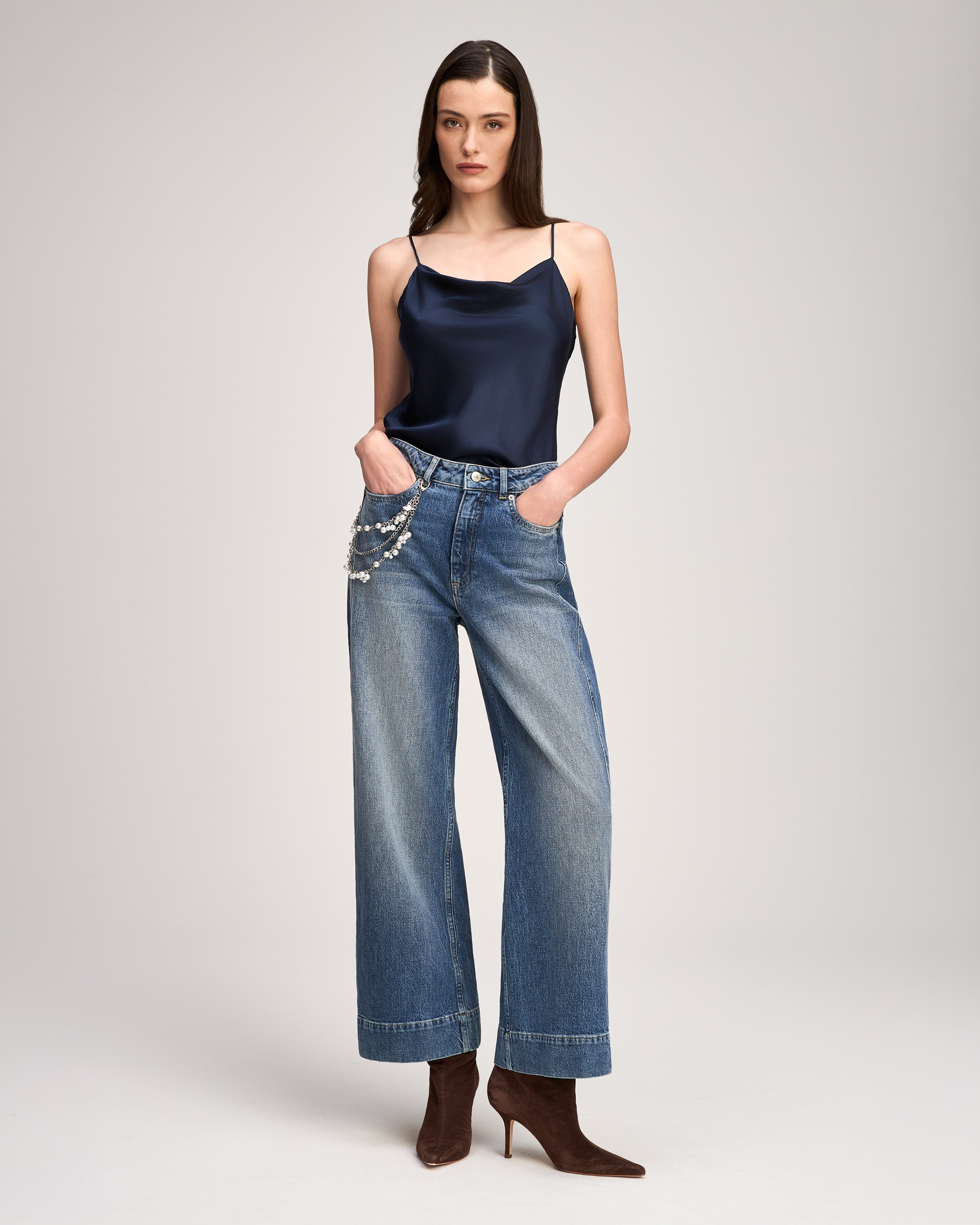 Pearl Chain Denim Betsy Jeans
