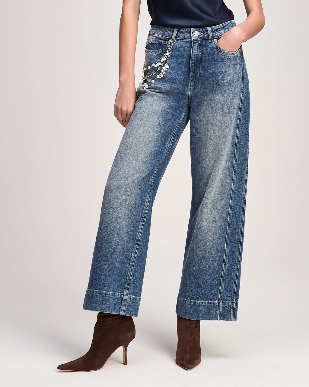 Pearl Chain Denim Betsy Jeans