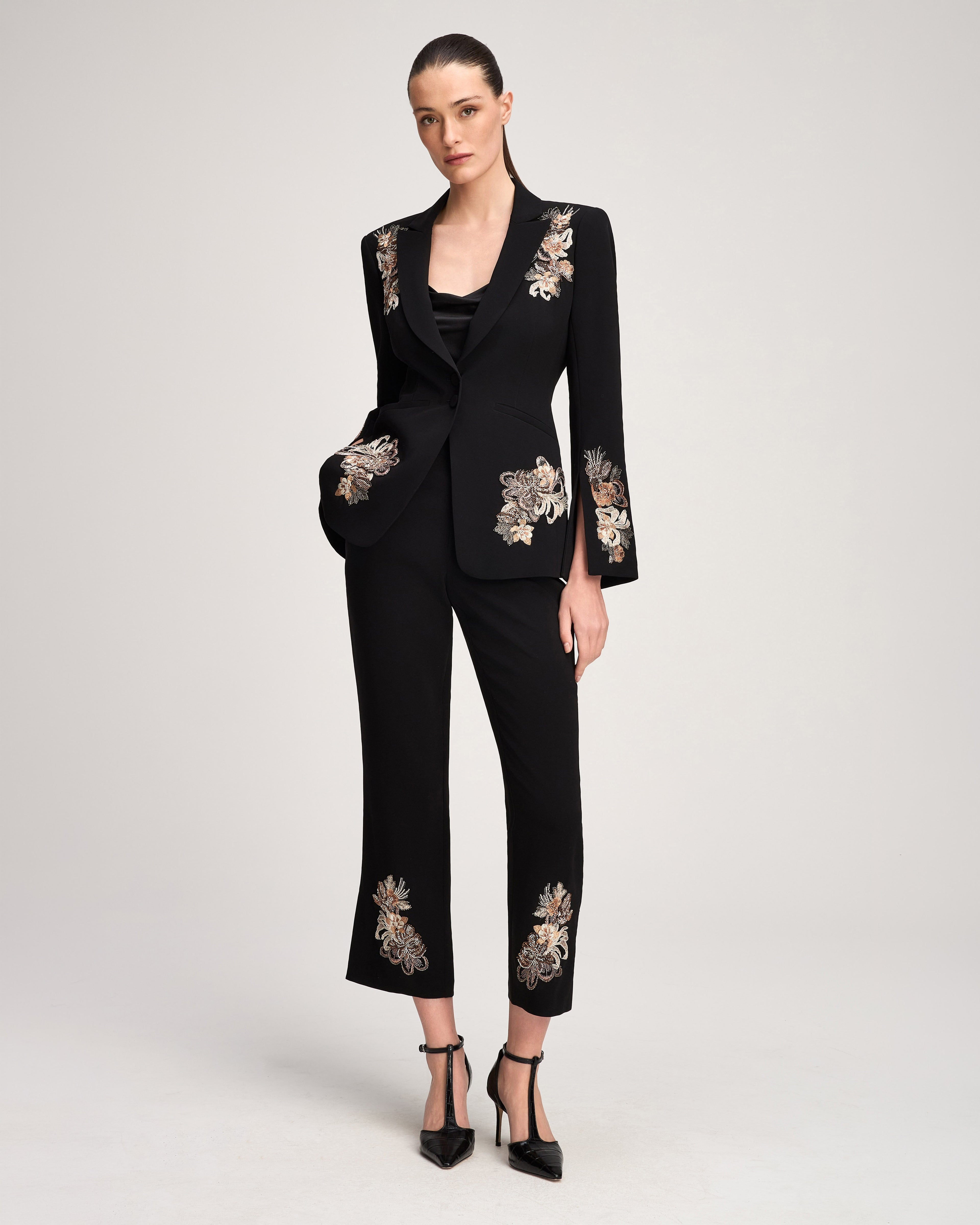 Floral Border Cropped Kerry Pant