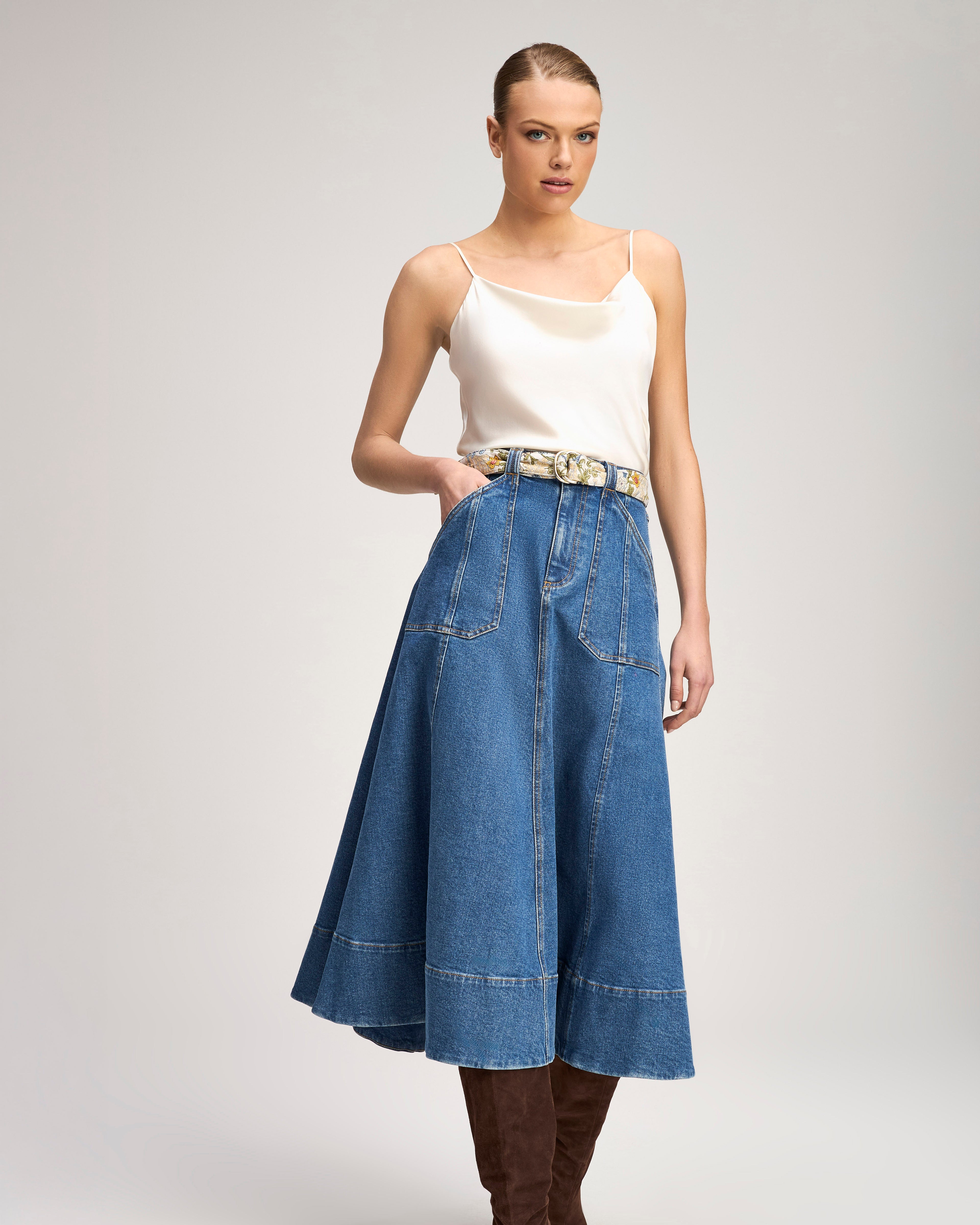 Long Benji Jean Skirt