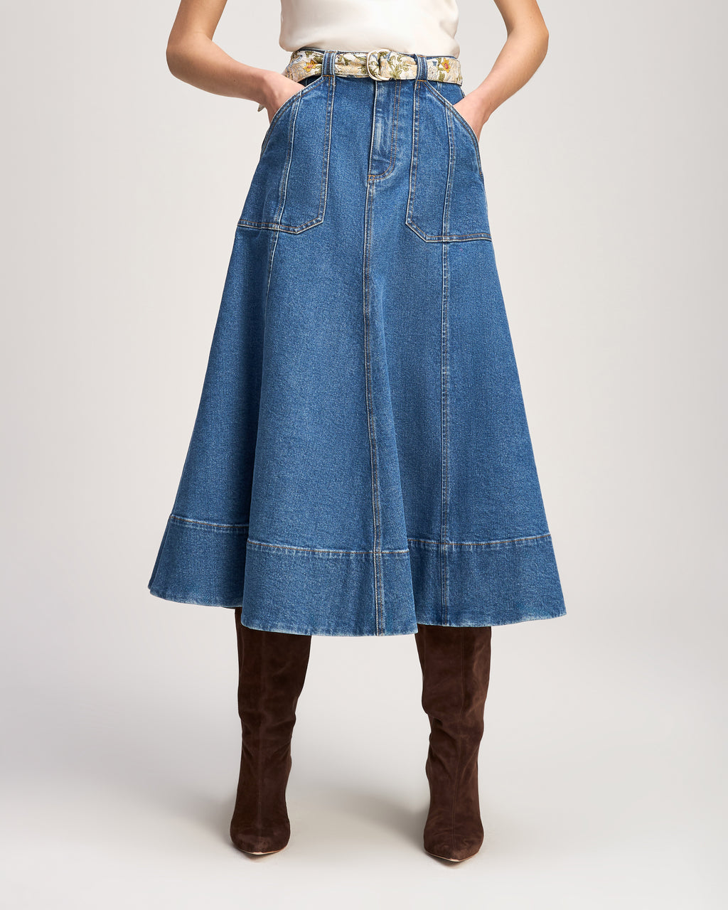 Long Benji Jean Skirt