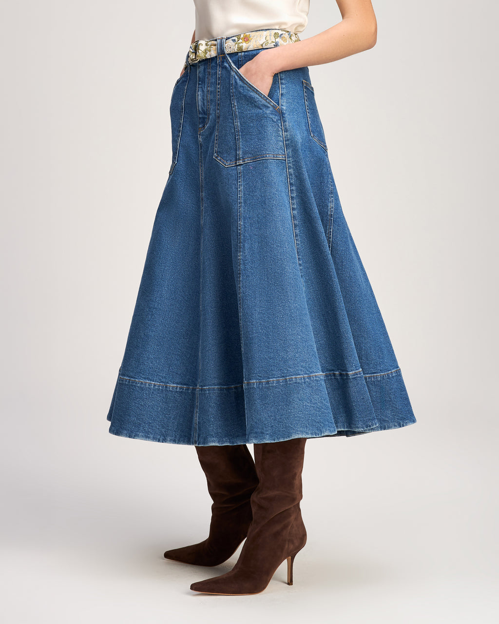 Long Benji Jean Skirt