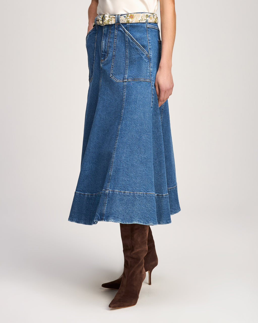 Long Benji Jean Skirt